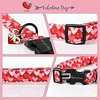 Vista 210 de Unique Style Paws - Collar rosa con hebilla de metal, duradero y lindo para perros pequeños a grandes