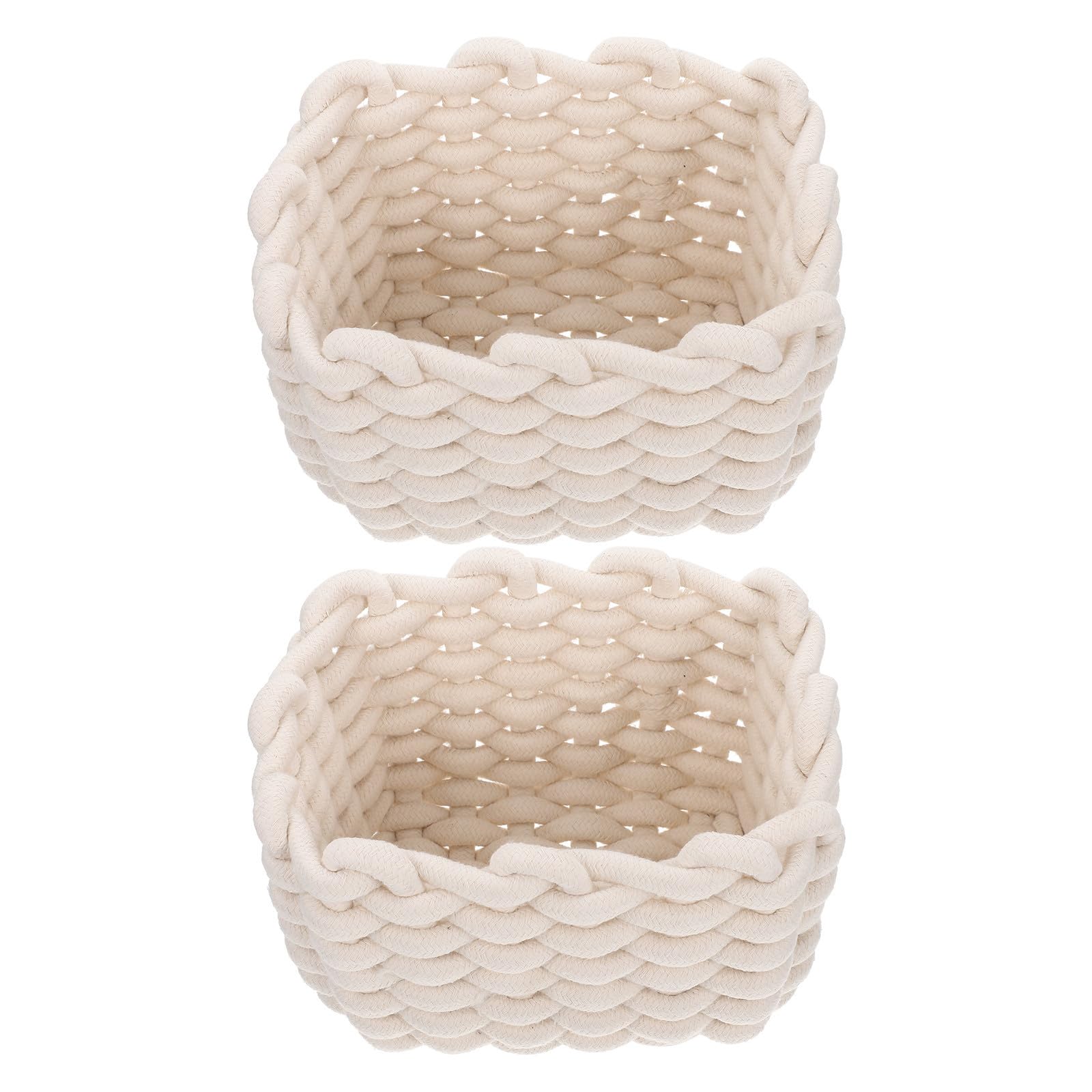 Panier tressé en corde style simple et élégant pour salon cosy