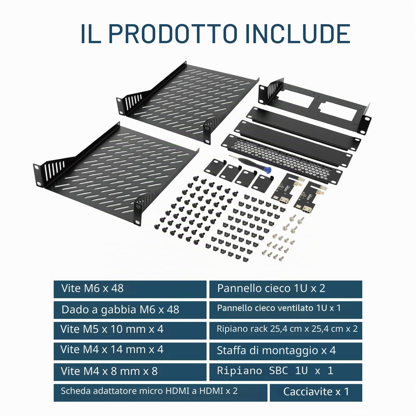 Tecmojo Rack di rete desktop 12U da 10", mini rack per server con pannelli laterali trasparenti e maniglie superiori, profondità 26 cm, adatto per apparecchiature IT da 10", pannelli patch