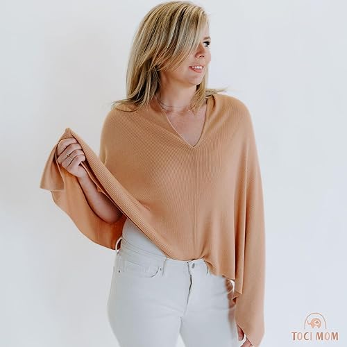 Miniatura 2 de Toci Mom Funda de lactancia para lactancia materna, cobertura completa, lavable a máquina, transpirable y suave, cuello ancho con elástico para una