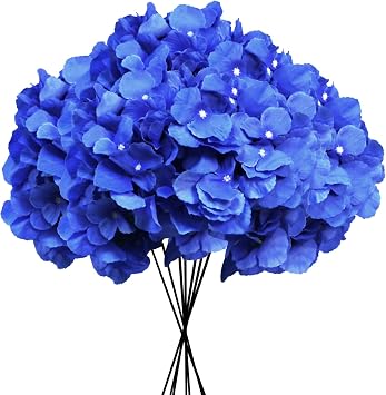 Hydrangea Slik Flowers Heads 12 Pieces with Stem, Fake Artificial Hydrangea Flower for Wedding Centerpiece Home Garden DIY