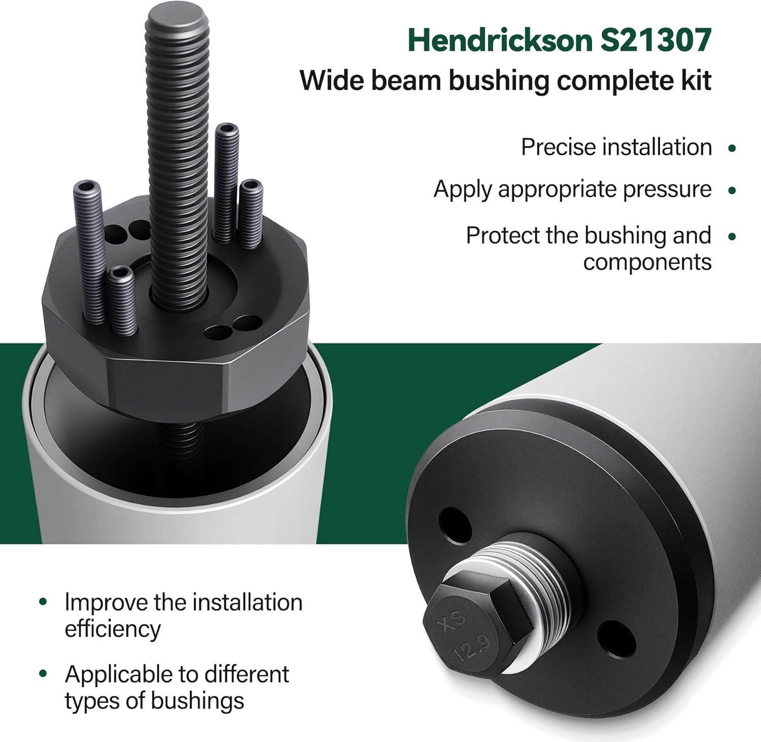 S21307 Bushing Installation Tool Compatible with Hendrickson S21307 Turner Intraax Wide Beam Bushing Complete Kit
