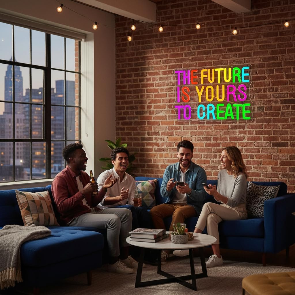 The Future Is Yours to Create Neon Sign for Wall Decor Inspirational Neon image 5
