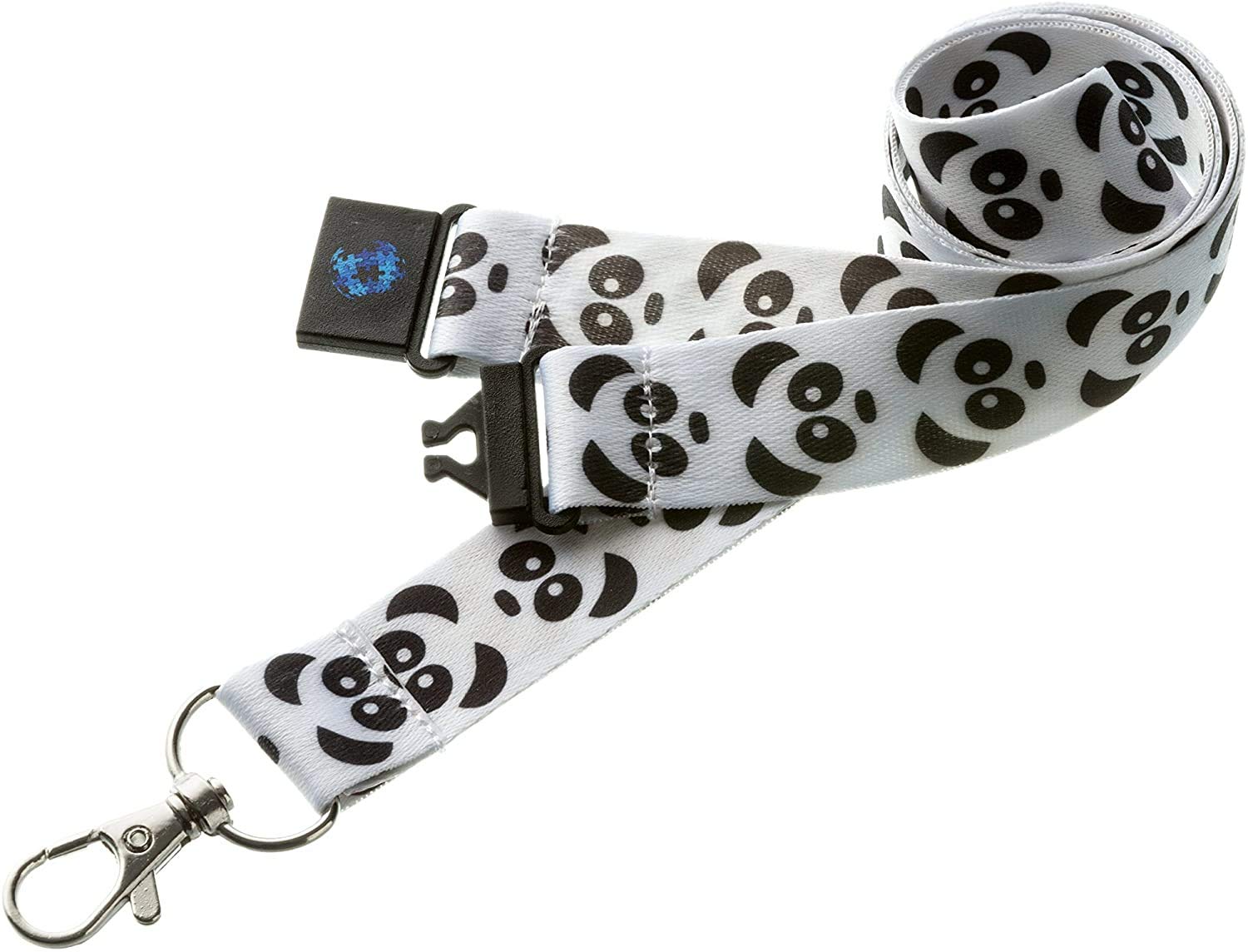 PAC Supplies Global Childrens Sized Fun Neck Lanyards With Safety Breakaway - Made Exclusively For Children (Panda)