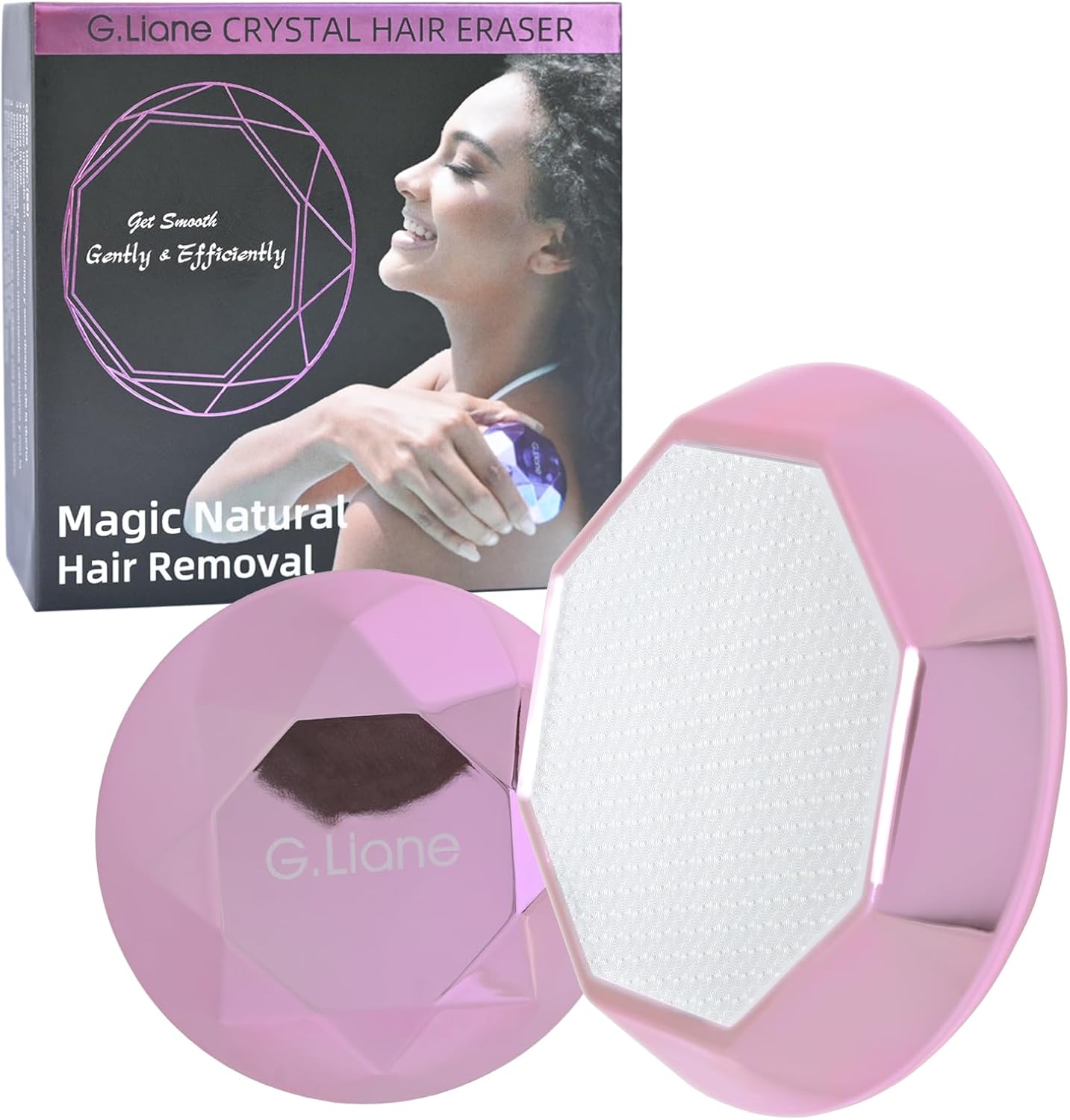 Crystal Hair Eraser,Painless Nano Hair Remover Exfoliation,Gentle and Efficient Glass Hair Removal Device without Waxing,Natural Epilator for Women and Men (Rose Pink) Crystal Hair Eraser,Painless Nano Hair Remover Exfoliation,Gentle and Efficient Glass Hair Removal Device without Waxing,Natural Epilator for Women and Men (Rose Pink)