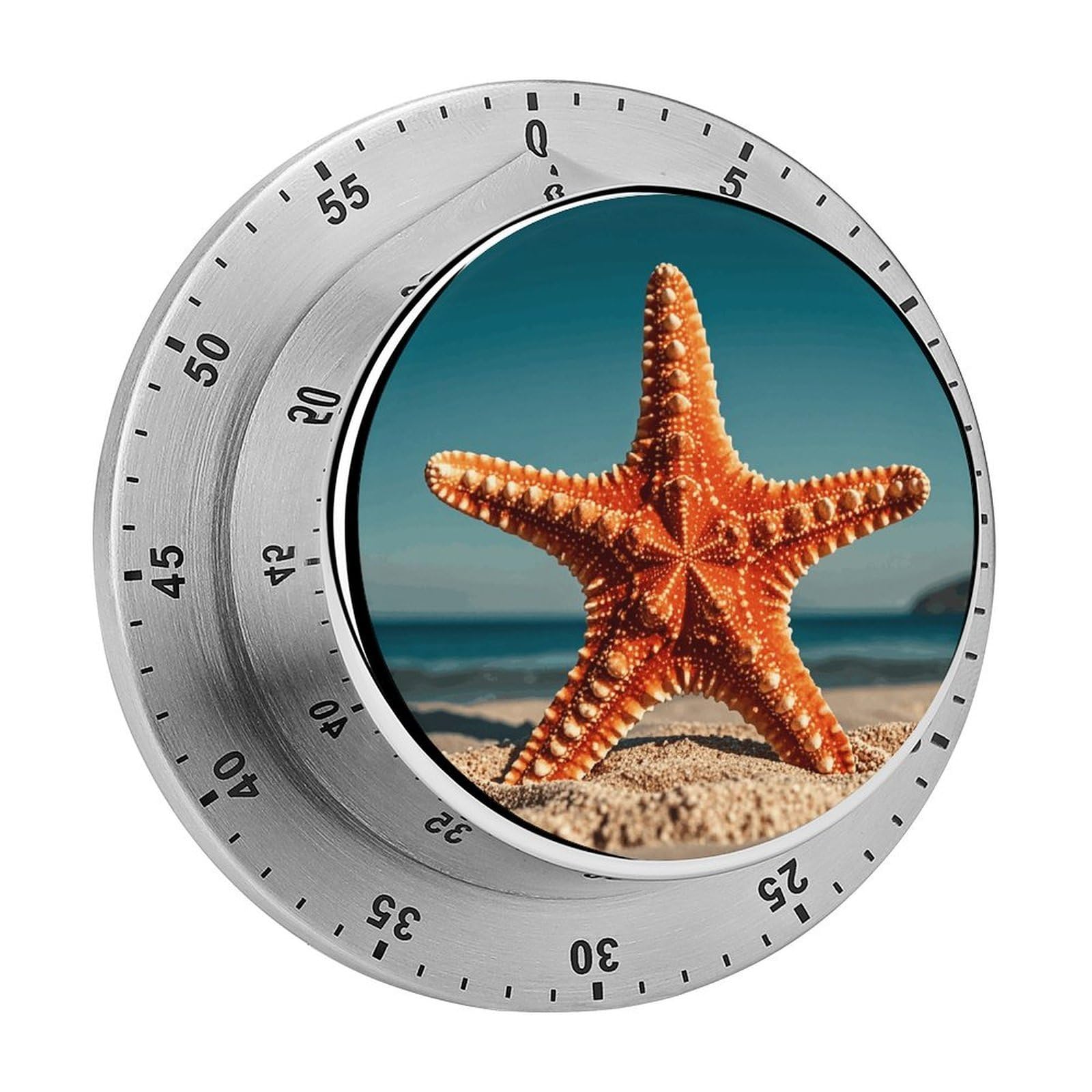 Starfish Kitchen Timers Magnetic Back Manual Countdown Timers for Classroom Home Gym Tanning