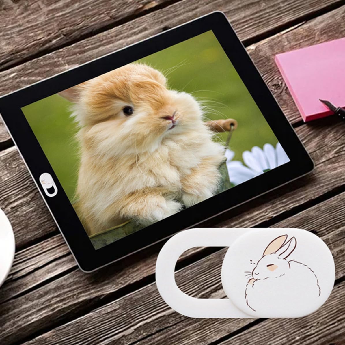 Toddmomy Webcam Privacy Covers Abs Material 3pcs Slide Camera Cover with Slide to Open or Close Feature, Privacy Protection in White for Secure Use for Computer and Tablet
