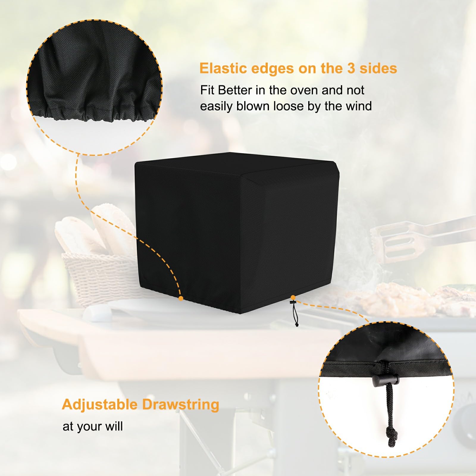 Cover Fit for Ninja Woodfire Outdoor Oven(OO101), Protective Cover Compatible with Woodfire Pizza Oven 420D Oxford, Dustproof Snowproof - Image 4