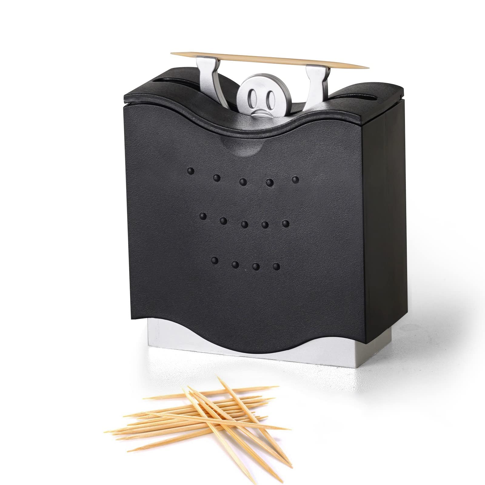 fun toothpick holder - cute toothpick dispenser abs fun toothpick holders decorative plastic toothpick holder black
