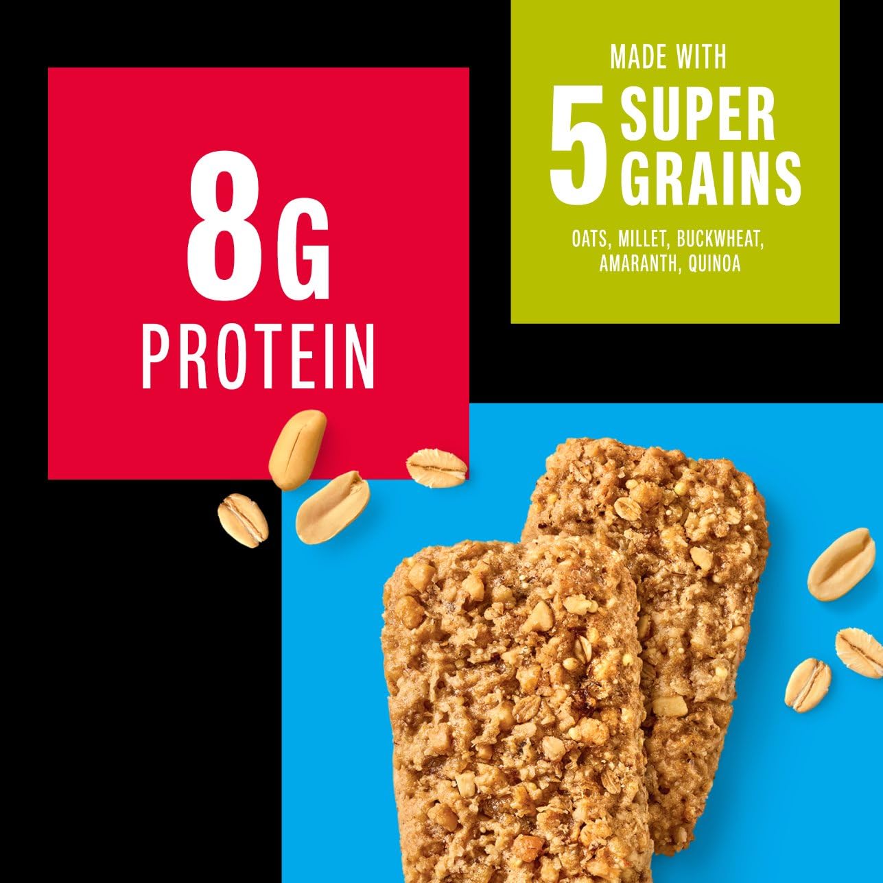 KIND 30 barras de desayuno con proteínas y cacahuetes, aperitivos saludables, sin gluten