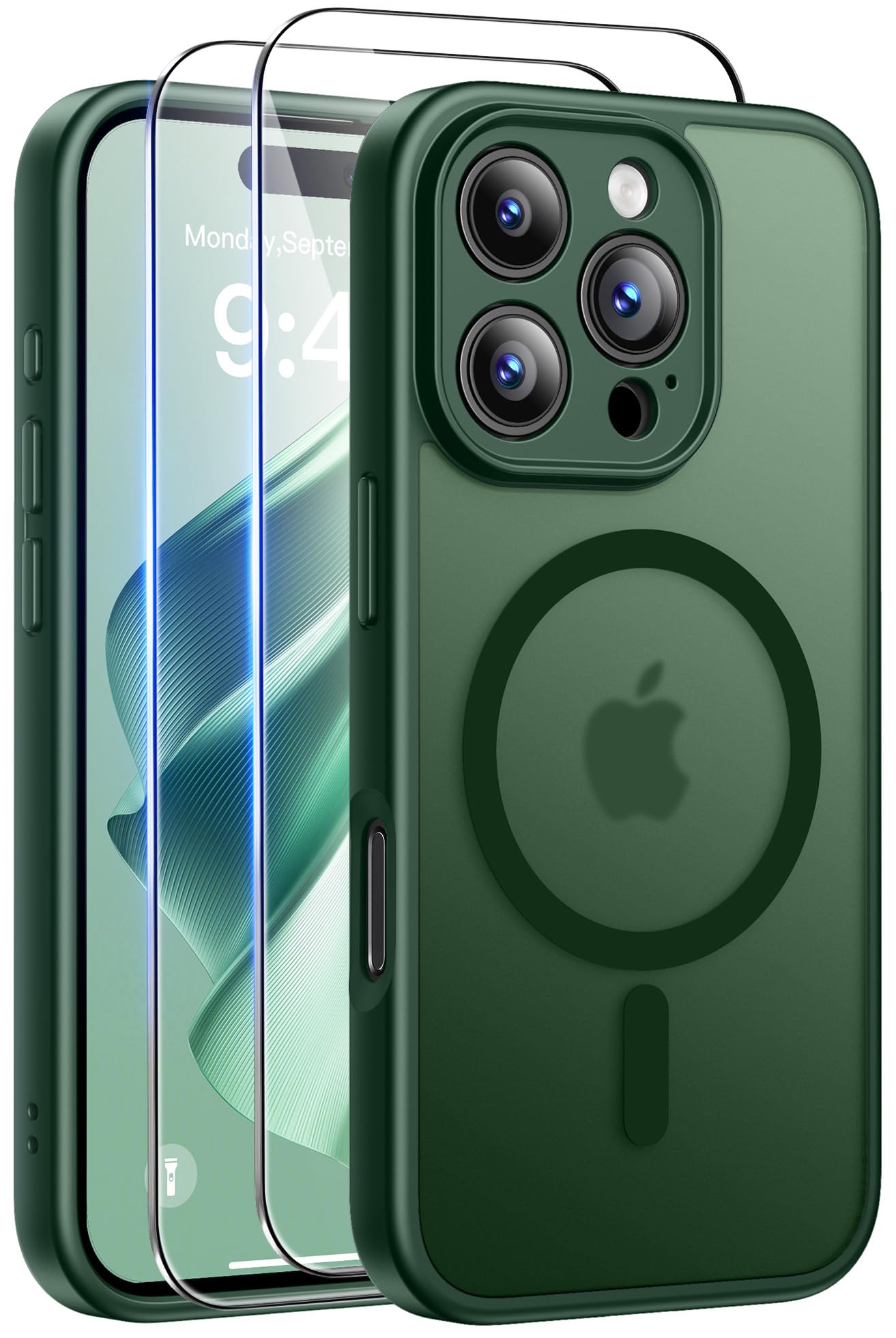 Qasyfanc Magnetic for iPhone 15 Case with 2 Tempered Glass Screen Protector, Compatible with MagSafe, Full Camera Protection, [Anti-Yellowing] Shockproof Protection Phone Case, Clear — view 11