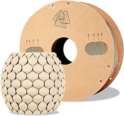 22 – Wood PLA Filament 1.75mm – 3D Printer Filament with Wooden Texture, Bambu Filament 1.75 1kg Spool (2.2lbs) – Fits Most FDM 3D Printers – Woo…