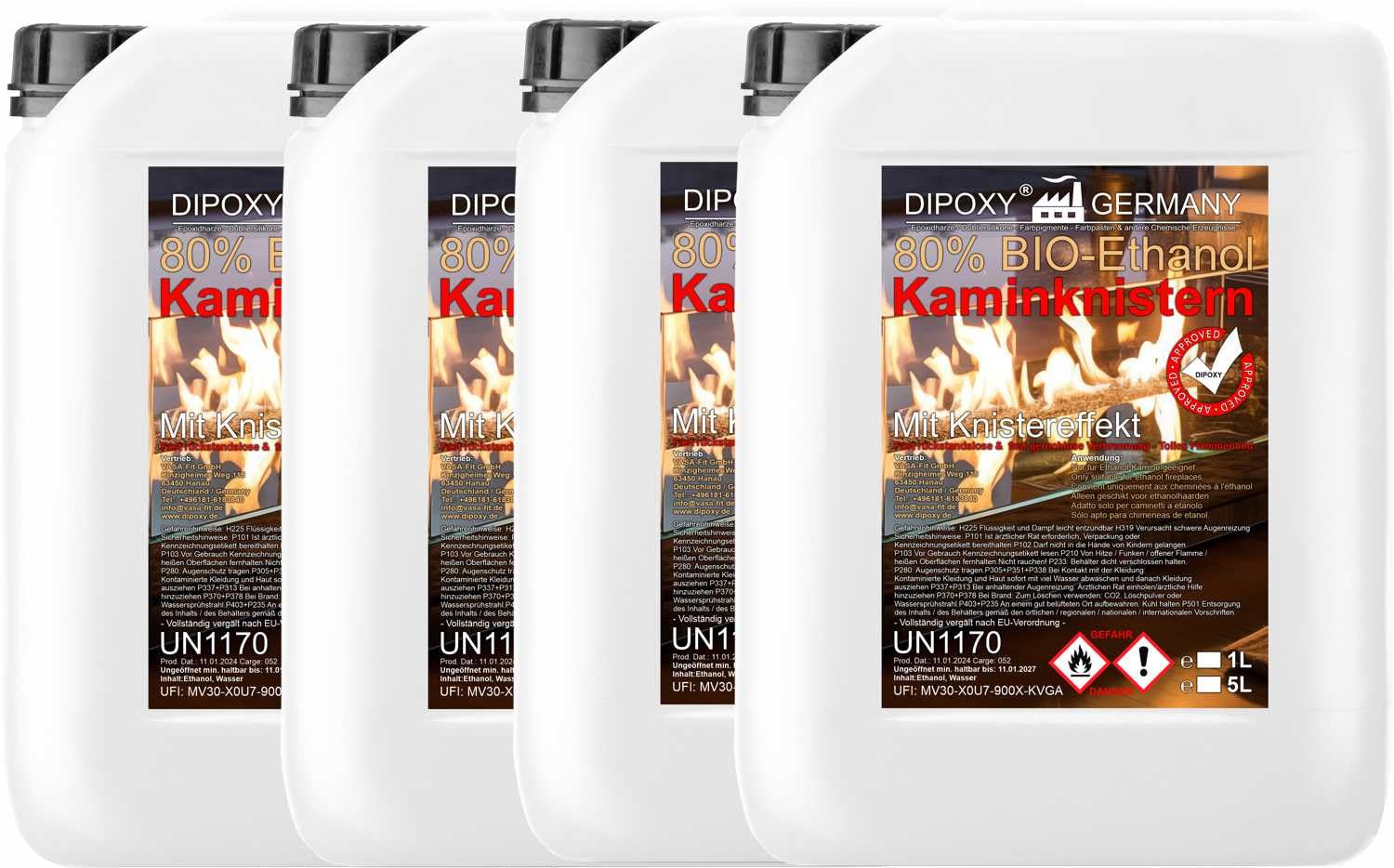 Bioéthanol 20 l pour cheminée sans fumée ni odeur brûleur intérieur