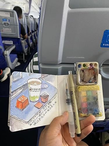 Miniatura 7 de Mini paleta de cerámica con clip magnético, paleta de acuarela portátil de viaje, paleta de pintura con clip, hecha a mano, adecuada para bocetos al