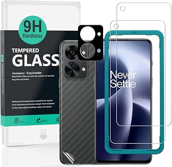 واقي شاشة Ibywind لهاتف Oneplus Nord 2T 5G 6.43"[عبوة من قطعتين]، زجاج مقوى بصلابة 9H،مع واقي عدسة كاميرا 1 قطعة،سهل التركيب