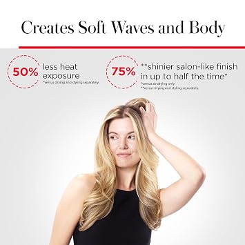REVLON One-Step Volumizer Plus Hair Dryer and Styler | More Volume, Less Damage, and More Styling Control for Easy and Fast Salon-Style Blowouts, Plus Travel Friendly (Black) | Travel Friendly Blowout Brush for Damp to Dry Hair with Detachable Head, 4 Heat Settings, Best for Short to Mid-Length Hair