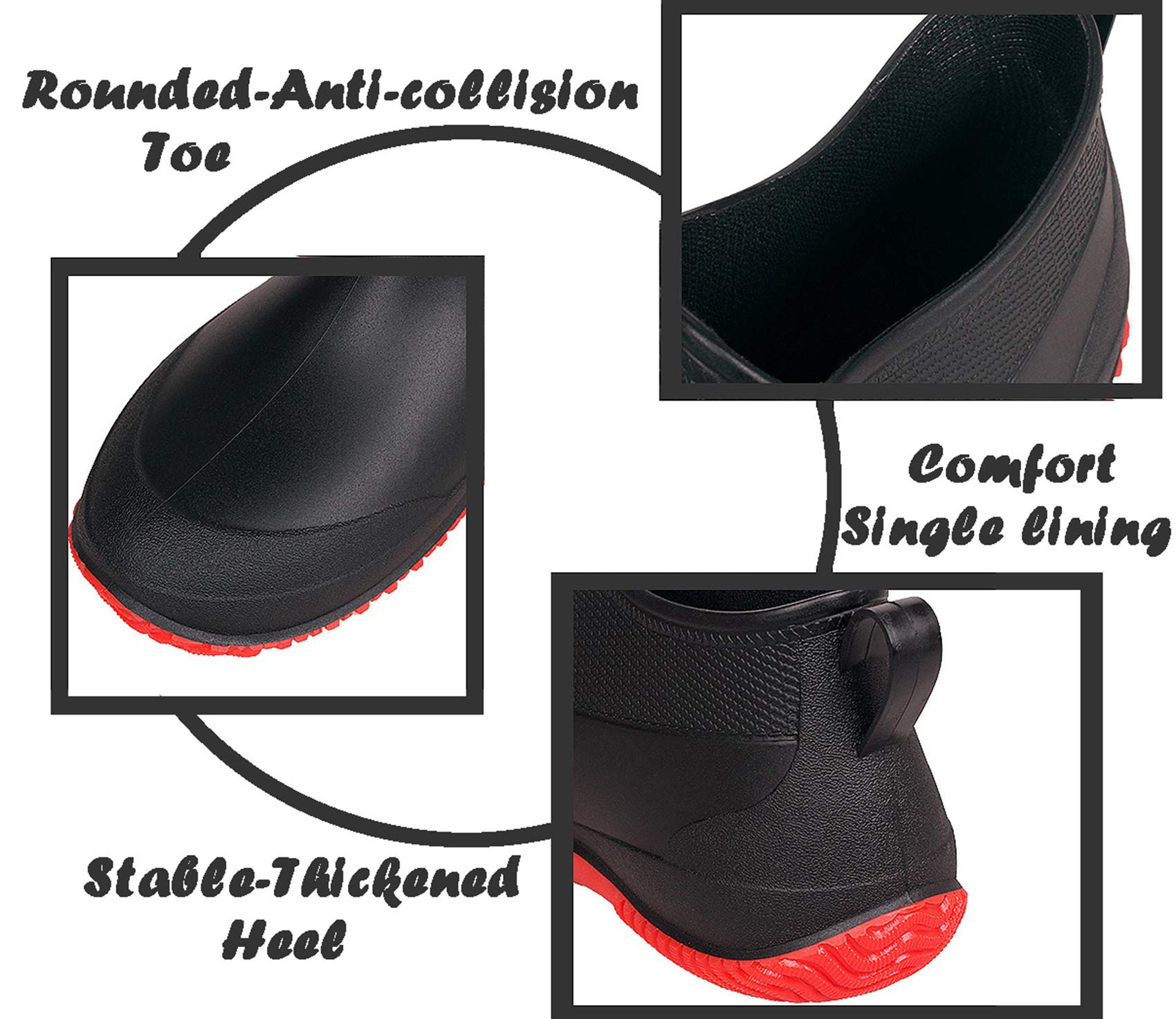 SMajong Stivali in Gomma Uomo Donna Impermeabili Scarpe da Giardinaggio Antiscivolo Scarpe da Pioggia 34-43 EU