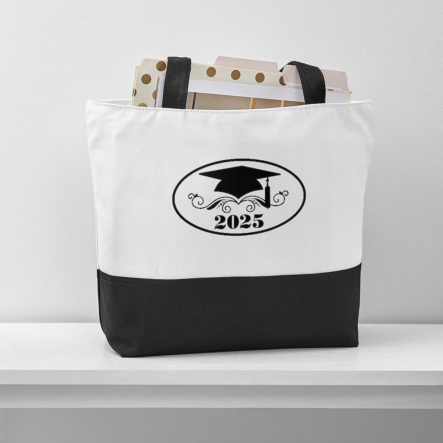 CafePress Class Of 2025 Graduate Canvas Tote Top Zipper Closure