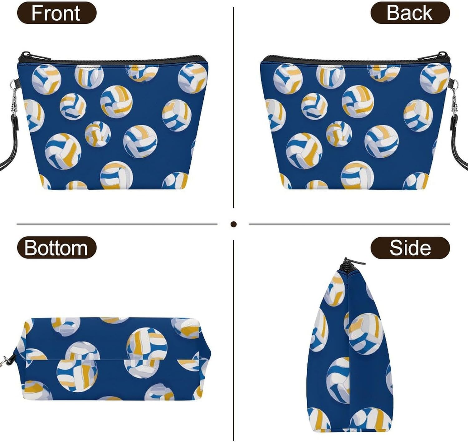 Volleyball Women's Makeup Bag for Purse image 3