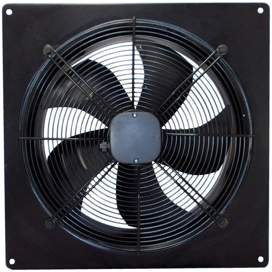 Airtech Industrial Commercial Extractor Fan Ventilator Exhaust Heavy Duty Powerful Low Noise For Warehouse Restaurant Garage Kitchen PLATE 2E-200mm-B x 2