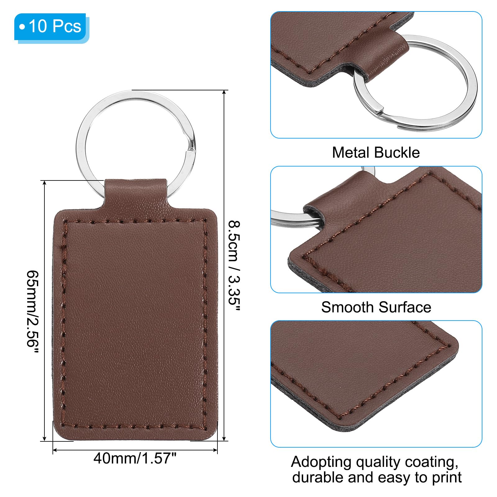 PATIKIL Leather Blank Keychains - Image 2