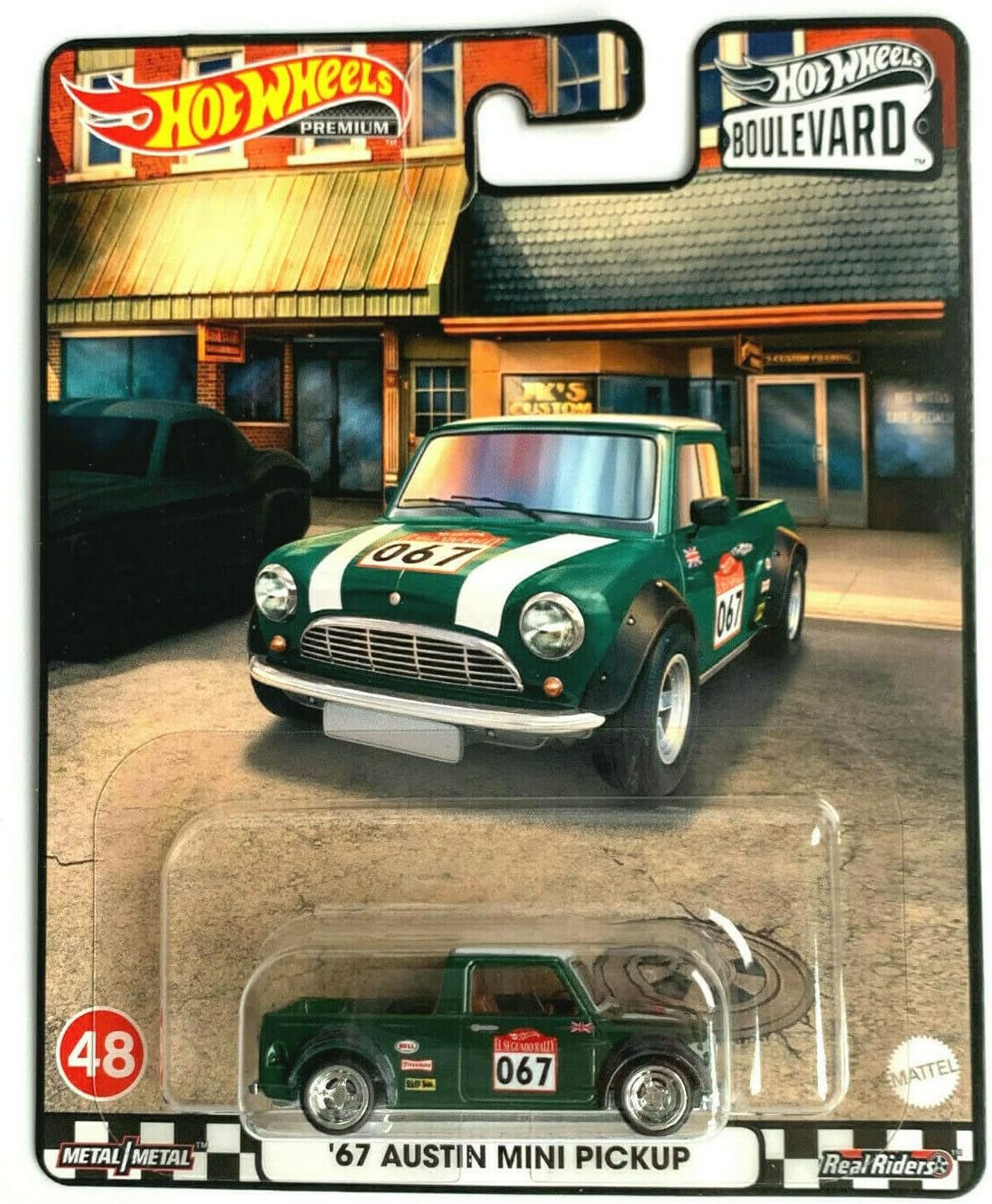 Hot Wheeels Boulevard '67 Austin Minis Pickup (Green) #48 - Premium 1:64 Scale Diecast