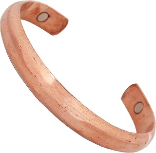 Touchstone Copper Bracelet Tibetan Style. Hand Forged with Solid and high Gauge Pure Copper. Elegant Minimalistic Design.KRBRA075-01-C_REM