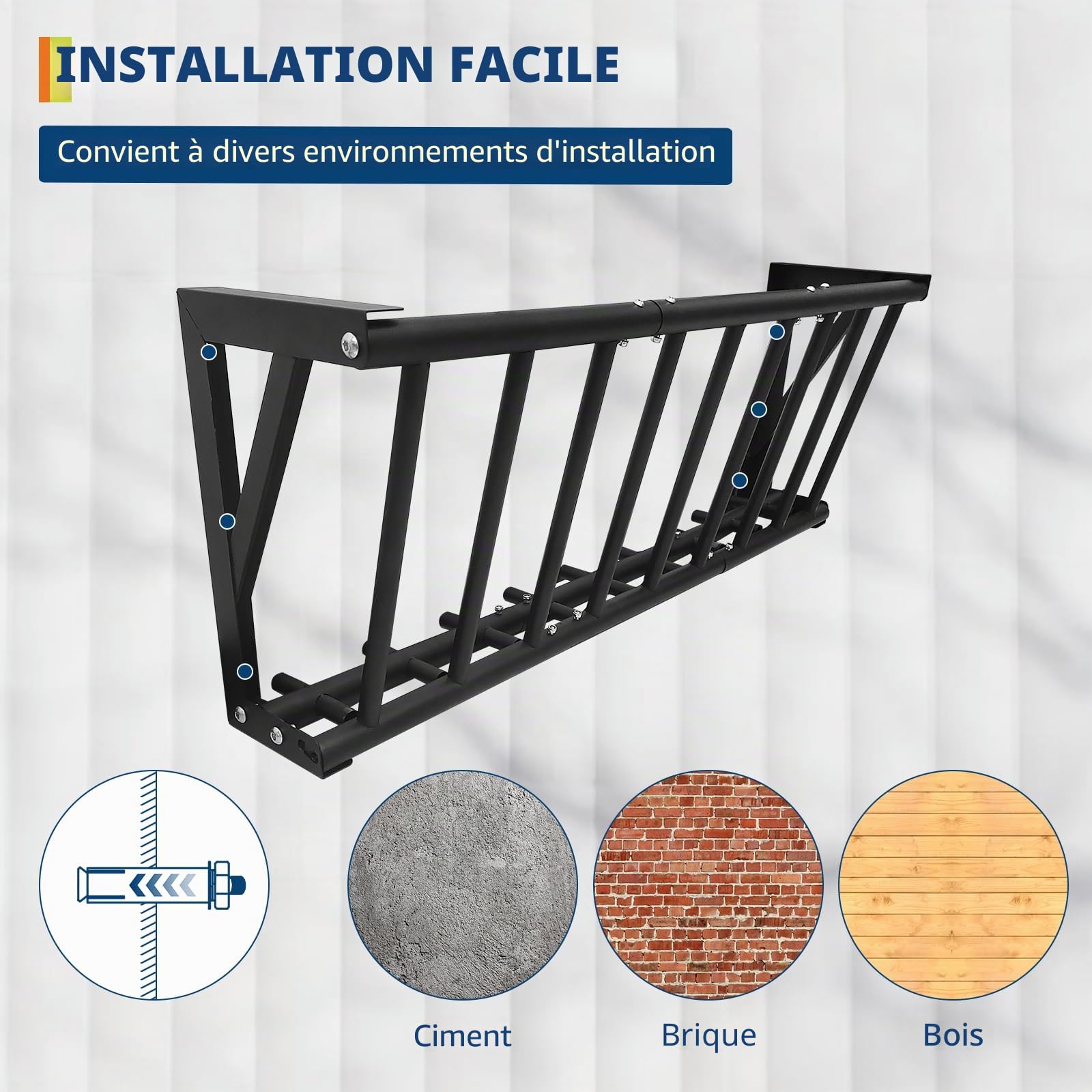 Garvee Support à Foin Robuste En Acier – Mangeoire Panneaue Anti-Rouille Grand Capacité – Pour Chevaux, Moutons, Chèvres Et Bovins – Idéal écurie, Ferme, Paddock – Installation Facile, 95L
