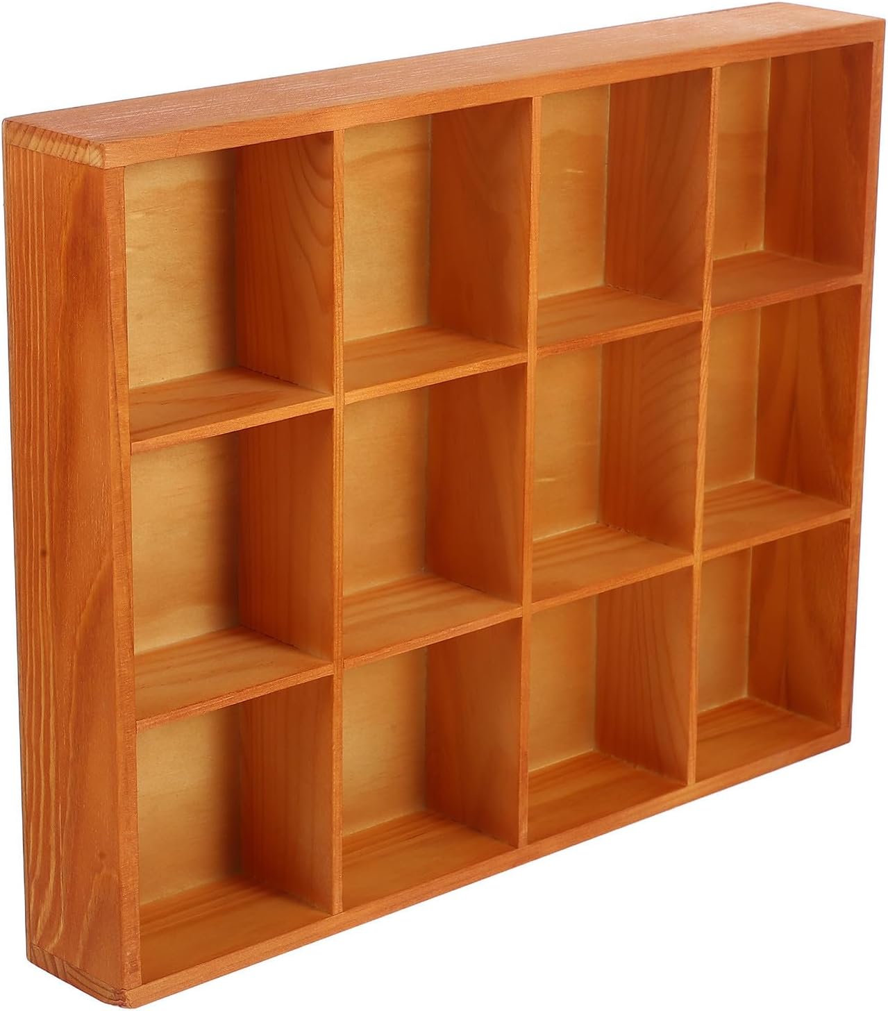 Alipis Wooden Drawer Organizer Box Sturdy Wood Material with 12 Compartments Resists Deformation for Long-term Use for Underwear and Socks for Closet or Desktop Storage