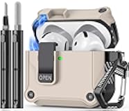 Inesore Compatible with AirPods 4th Generation Case,with Cleaner kit,Automatic Snap Switch Secure for New Airpods 4 Charging Cover [with Active Noise Cancellation] (2024)