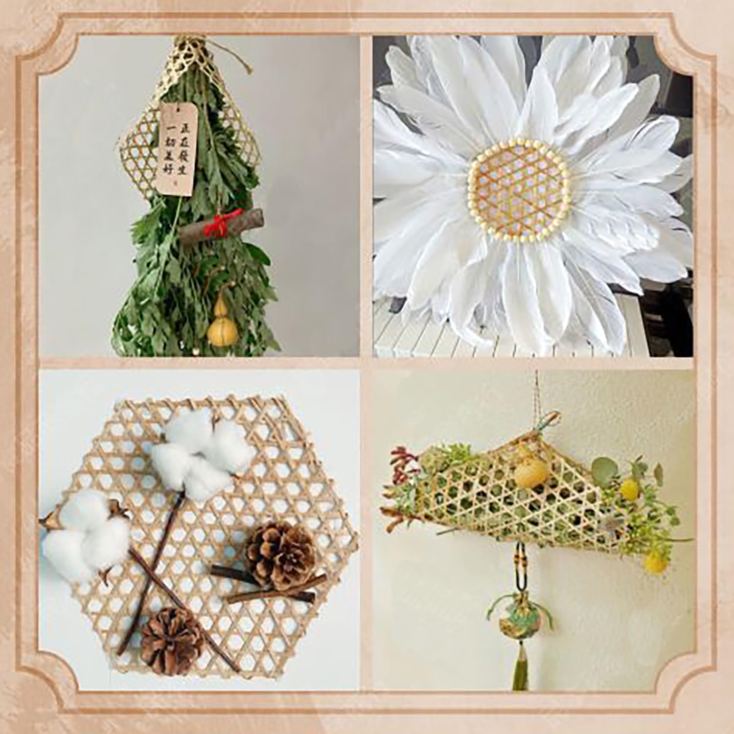 Vaporera Bambu Steamer Mat Tapete De Bambú - 6 Piezas, Hexagonal, Reutilizable Horno Cocinar Vapor, para Adecuado Freír Alimentos, Decorar Platos Creativos, Sopa, etc