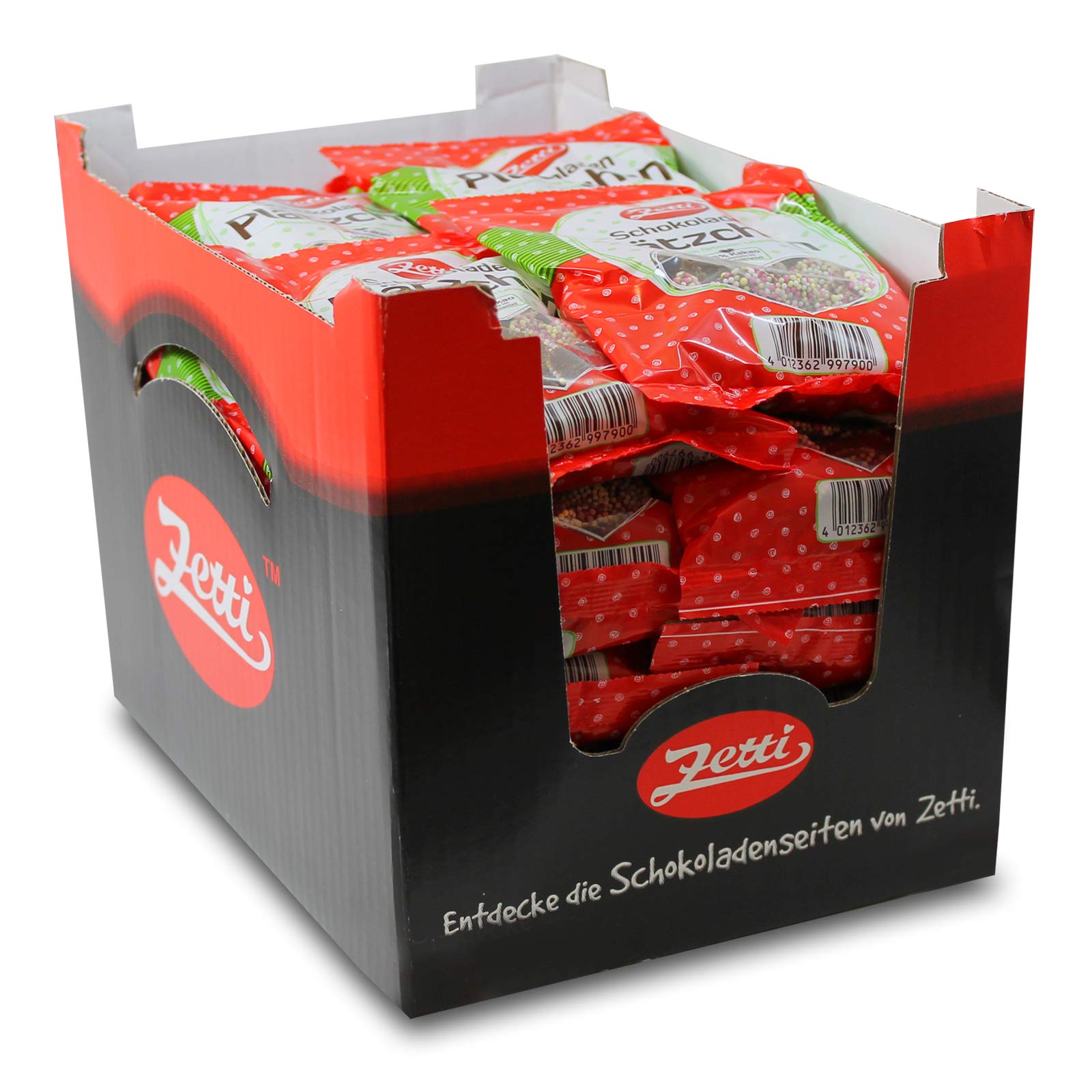 30er Pack Zetti Schokoladenplätzchen (30 x 150 g) mit Nonpareille bestreut knackig schokoladig ohne künstliche Farbstoffe