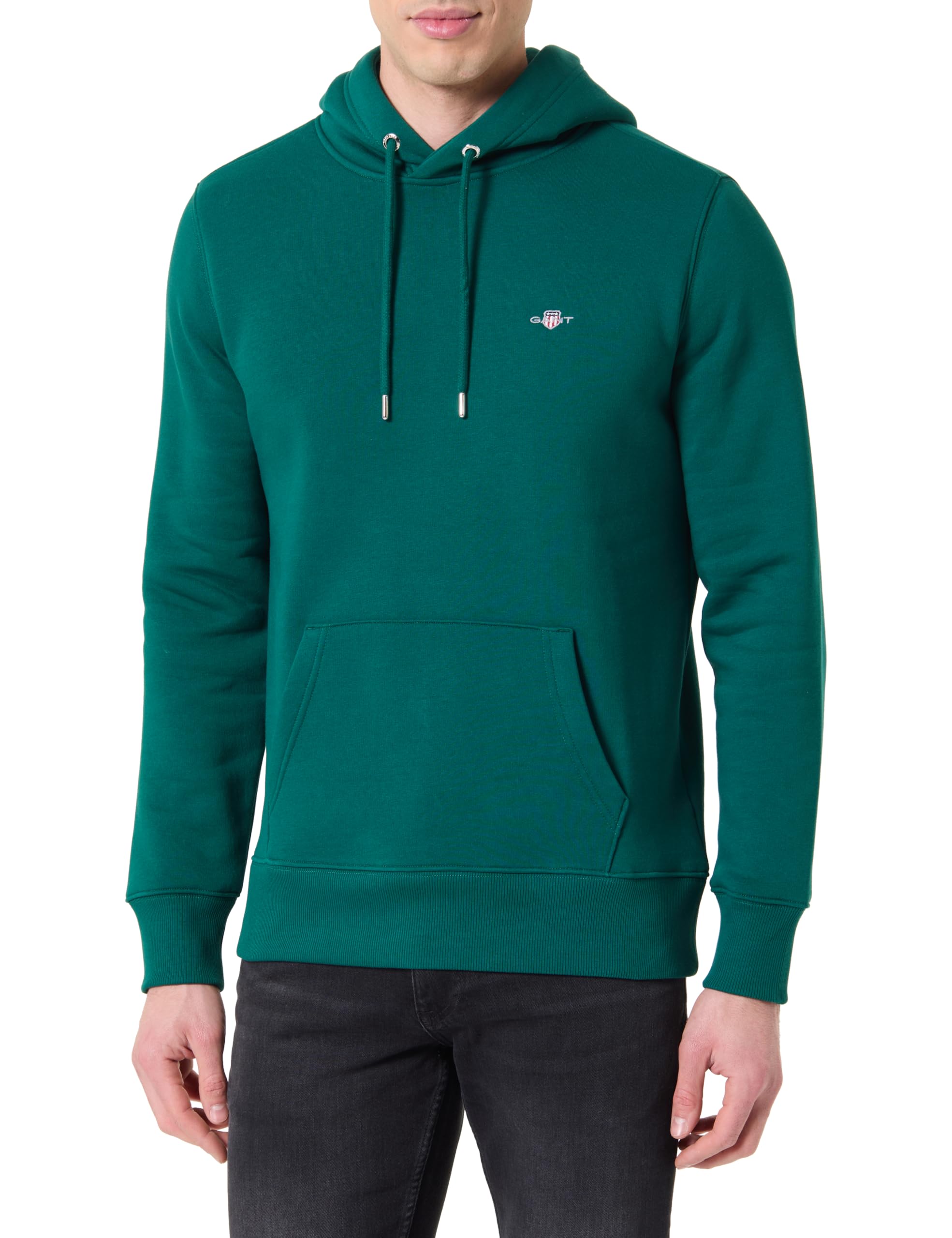 GANT REG Shield Hoodie, Deep forest green, XL