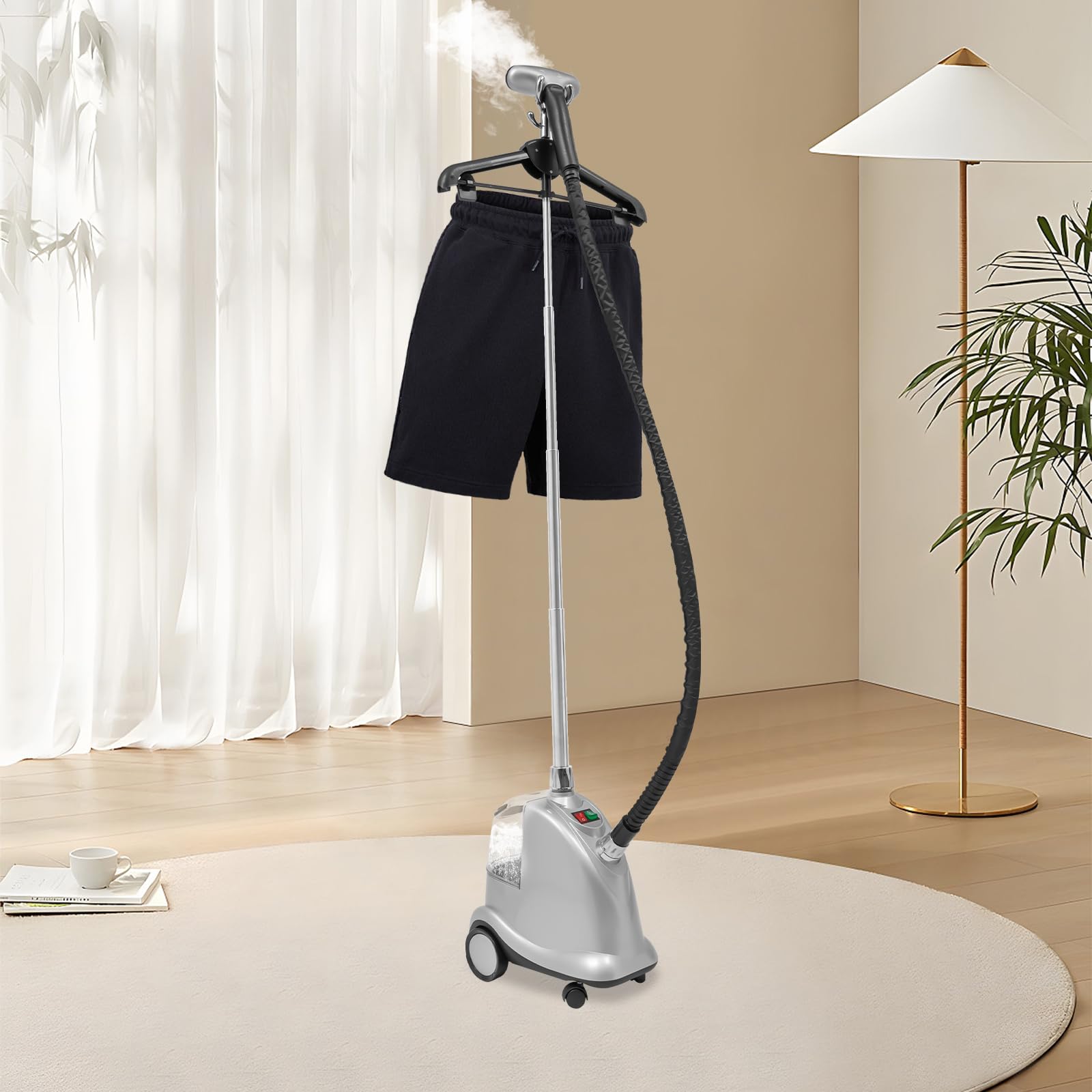 Dampfglätter 2200W 3L 90min höhenverstellbar, Silber