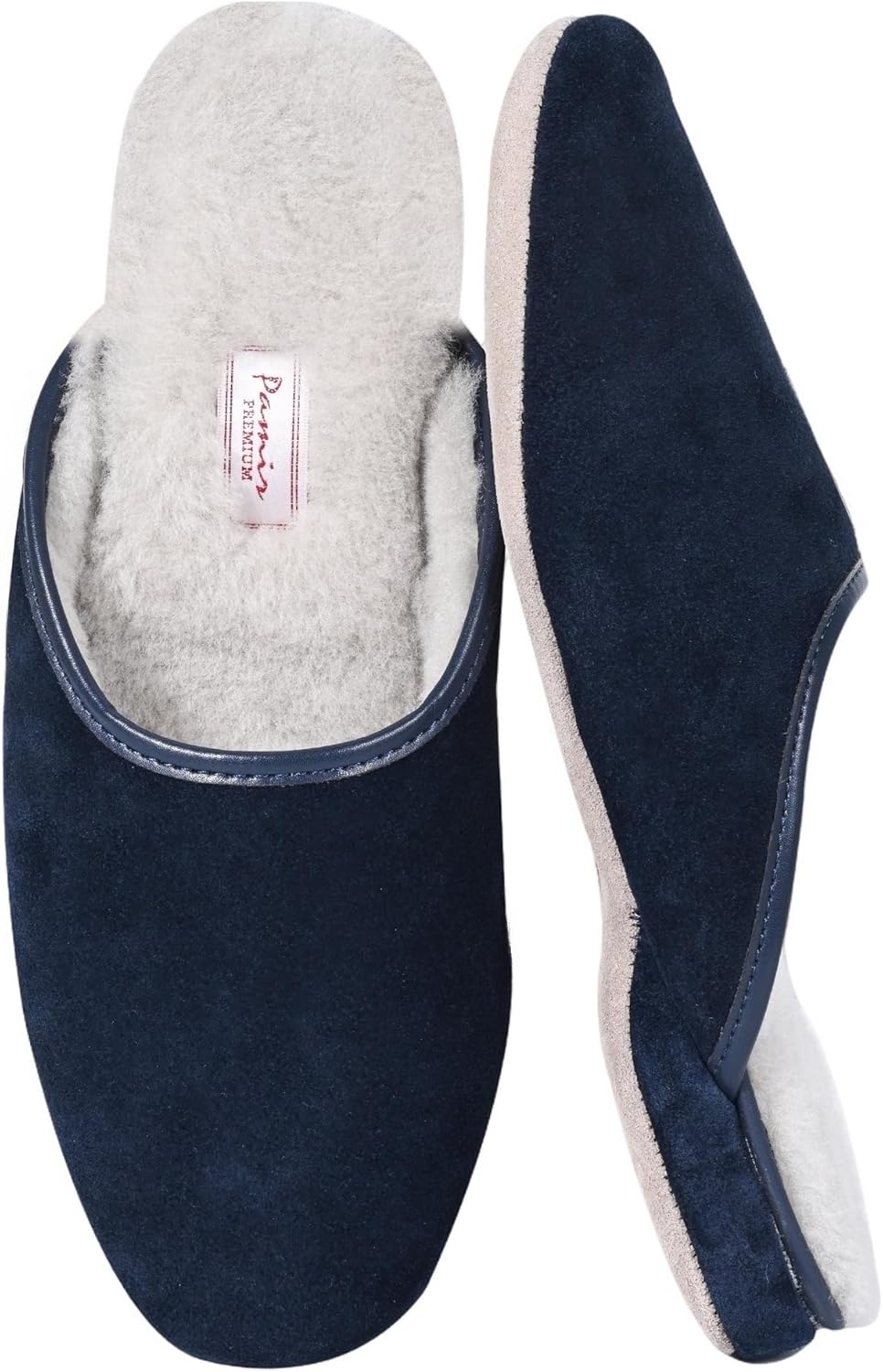 PAMIR Women's Sheepskin Indoor House Slippers - Hand-turned Scuffs, Genuine Suede Outsole, All-Season Luxury Comfort
