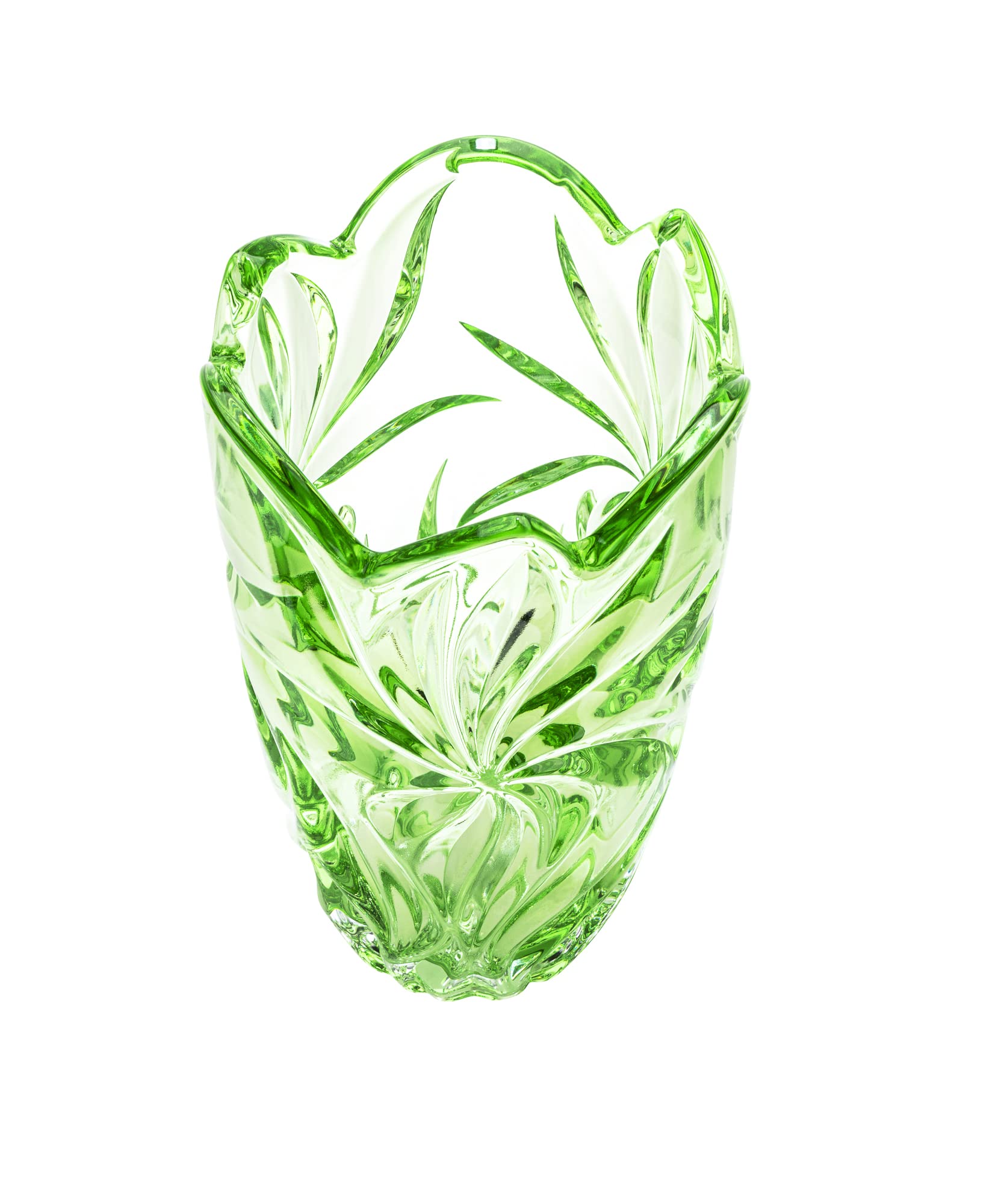 BOHEMIA Cristal - BOHEMIA Glass 花柄グリーンカップ Amazon.com: Bohemia Crystal 11