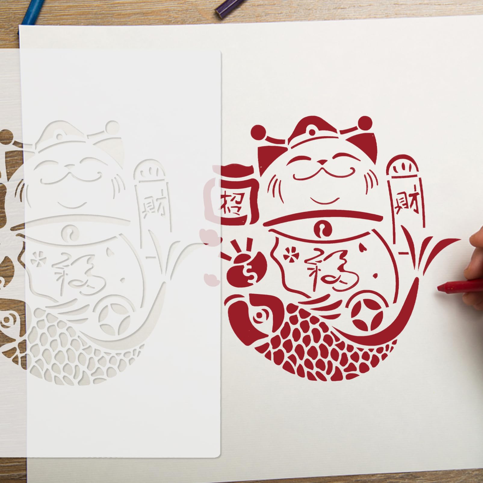 EXCEART 30pezzi Stencil per Pittura Rilievo Template per Creazioni Artistiche Tela per Feste e Decorazioni Fai Te Facile da Usare e Versatile