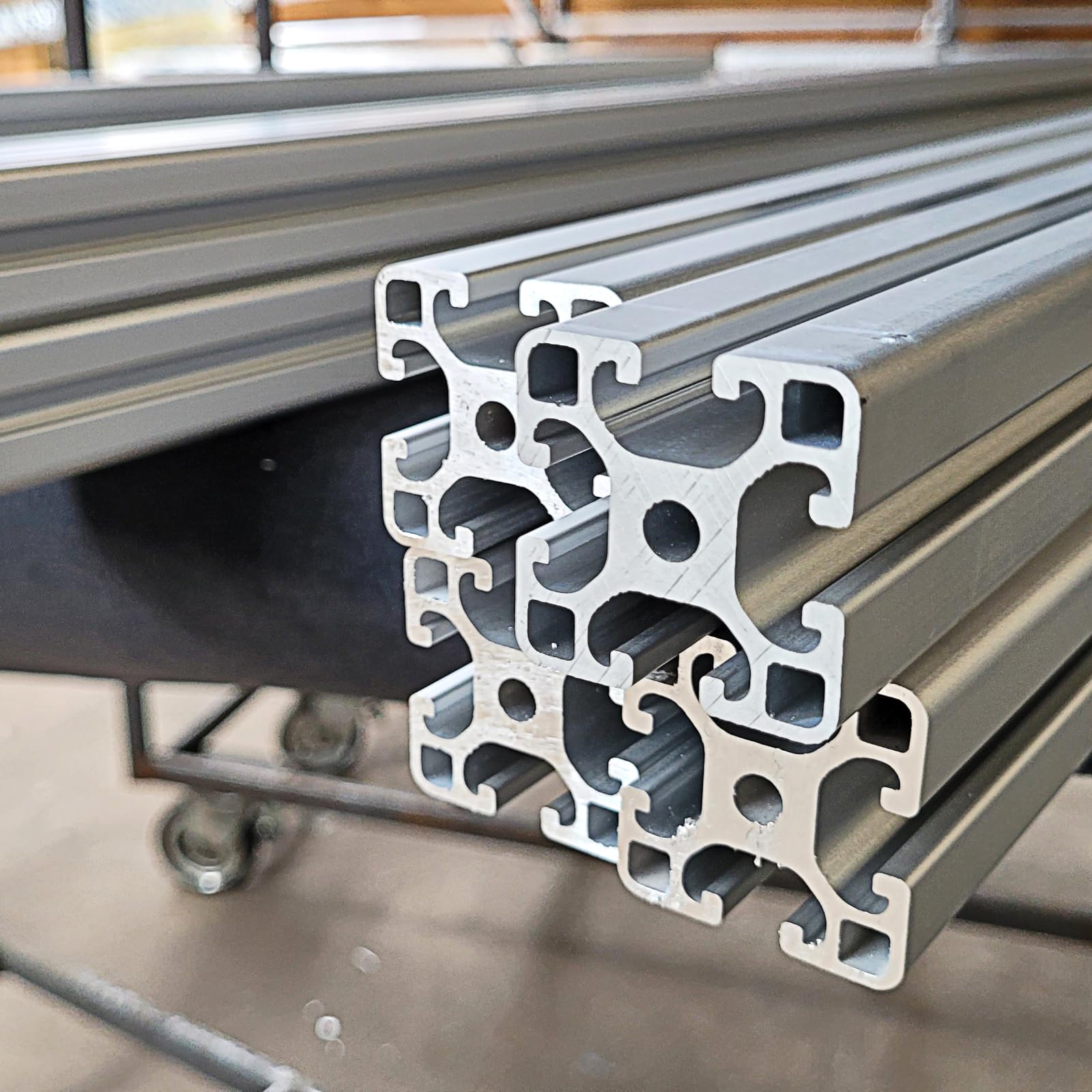 GAL - INDUSTRIAL Profil Konstrukcyjny Aluminium 40x40 mm | Rowek 8 mm | Długość 170 cm | Anodowany, Odporny na Korozję | Profil Aluminiowy do prodjektów DIY i Przemysłu | Cięcie na Wymiar