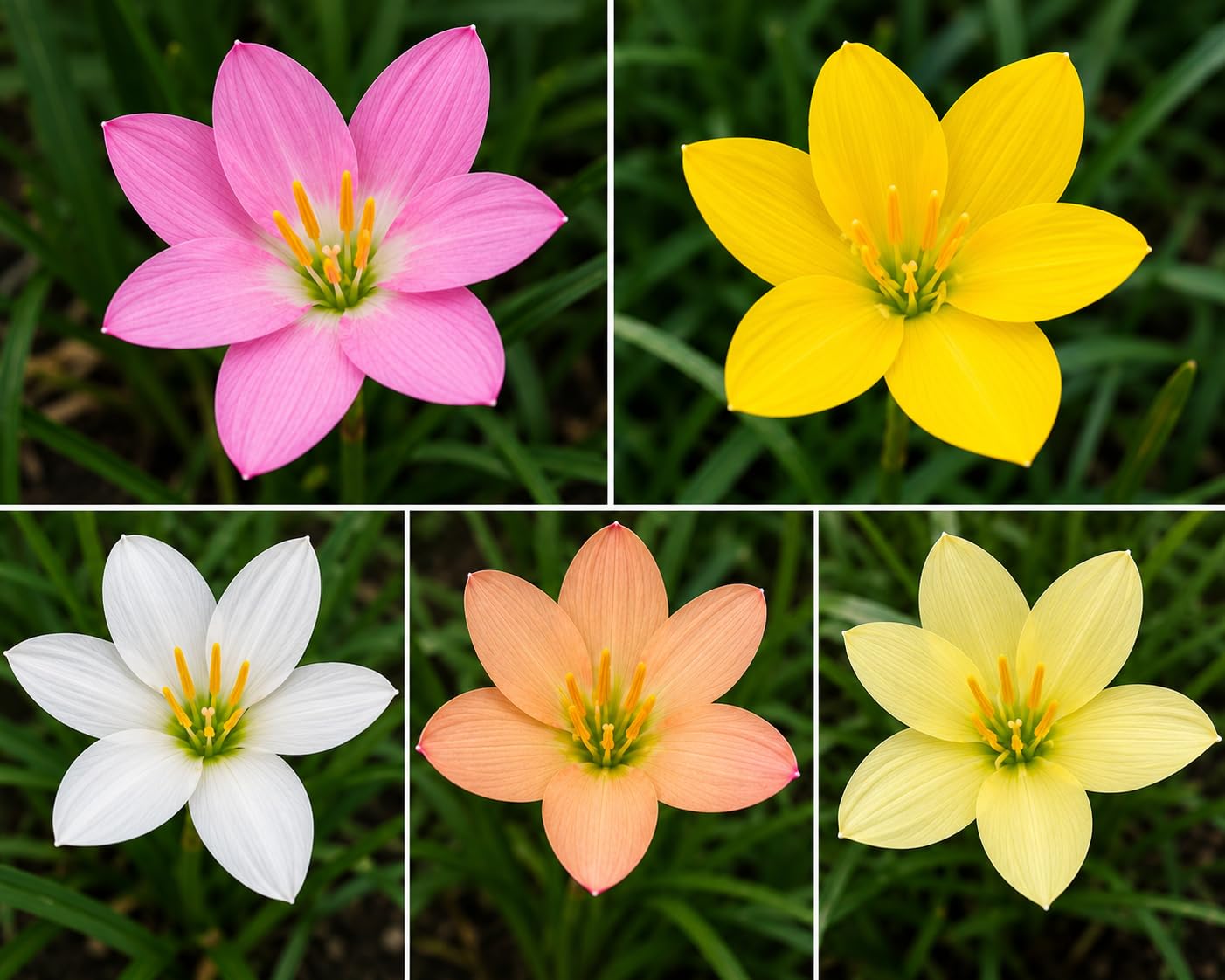 Rain Lily Bulbs 5 Colour Assorted Pack of 25 | Pink, White & Yellow, Apricot & Lemon Yellow, Super Saver Pack, Garden Flowering Bulbs, Mixed Colour Variety-image-27