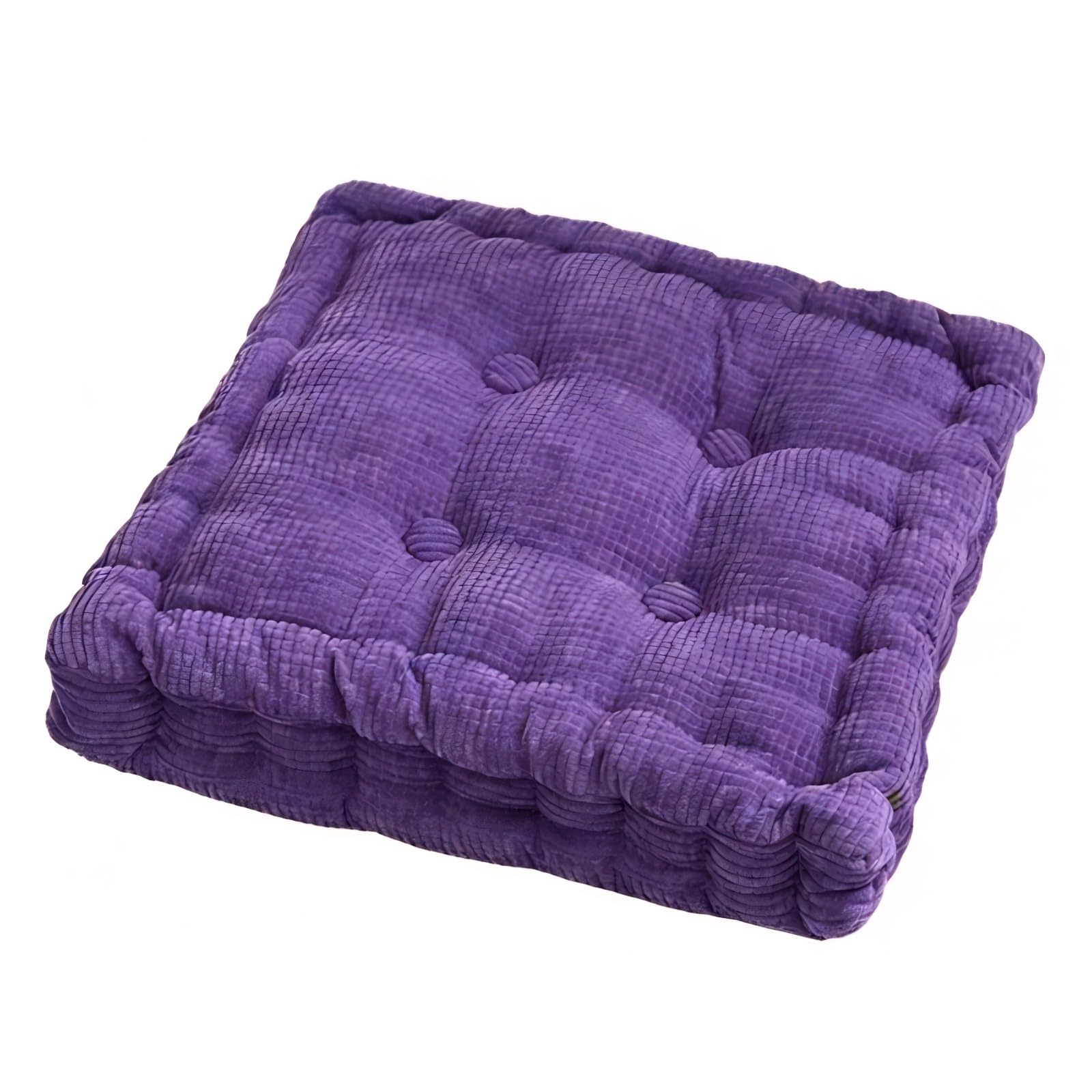 NMGBRDM Square Chair Cushion, Polyester 8cm Thick Comfortable Meditation Padded, Armchair Garden Seat Sofa Pad For Indoor Outdoor, Washable(Size:45x45cm,Color:Purple)