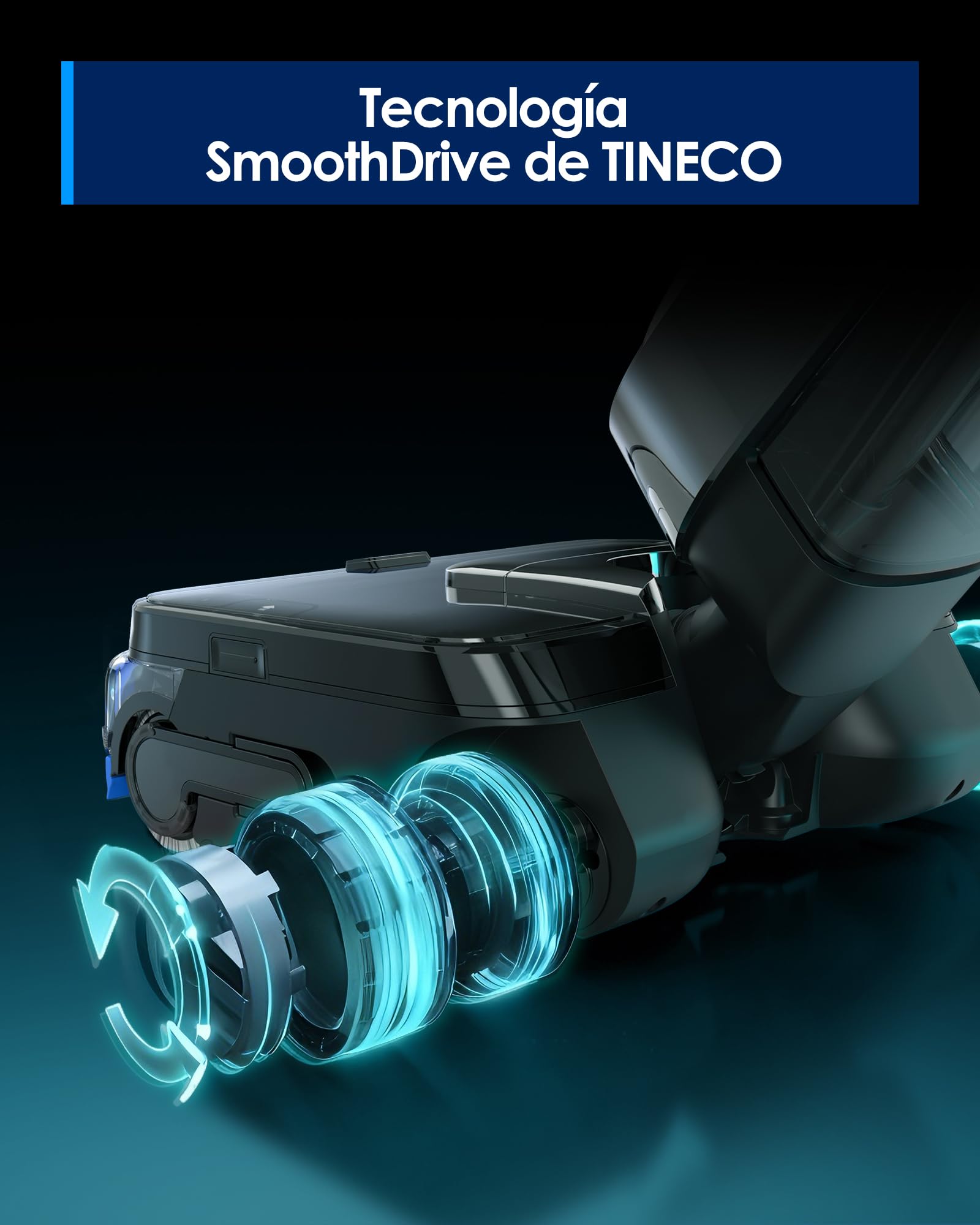 Tineco Floor One S9 Scientist Aspiradora y Fregona, HydroBurst, SmoothDrive | 80min de autonomía, FlashDry 85℃, 180° Lay-Flat, SmoothDrive 360°, Diseño Antienredos, Carga Rápida 2A, Raspador StreakFree