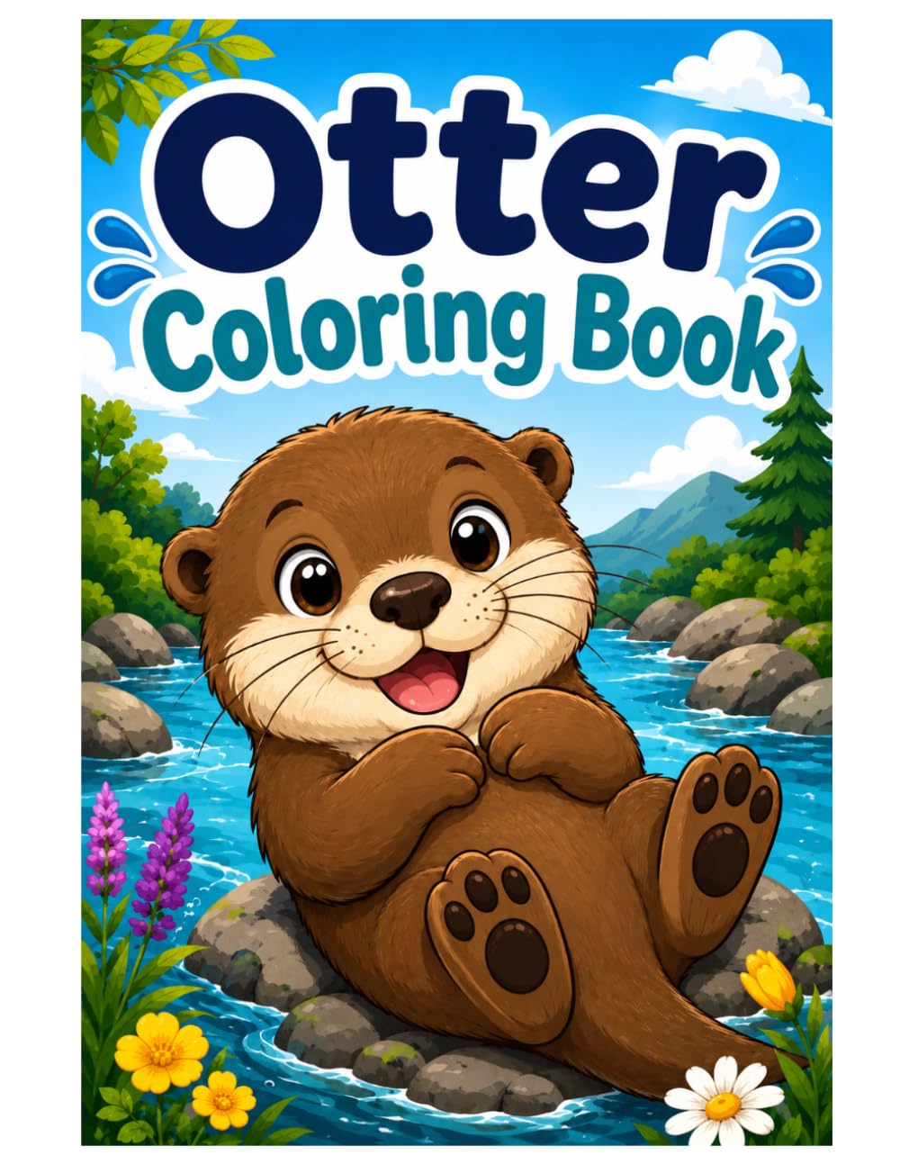 Otter Coloring Book: Cute River Adventures, Playful Otters and Relaxing Nature Scenes to Color
