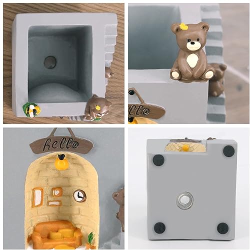 Vista 52 de Segreto - Macetas creativas para plantas suculentas, contenedor de pinceles, decorativas para escritorio, jardín, sala Familia de fuentes Hedgehog