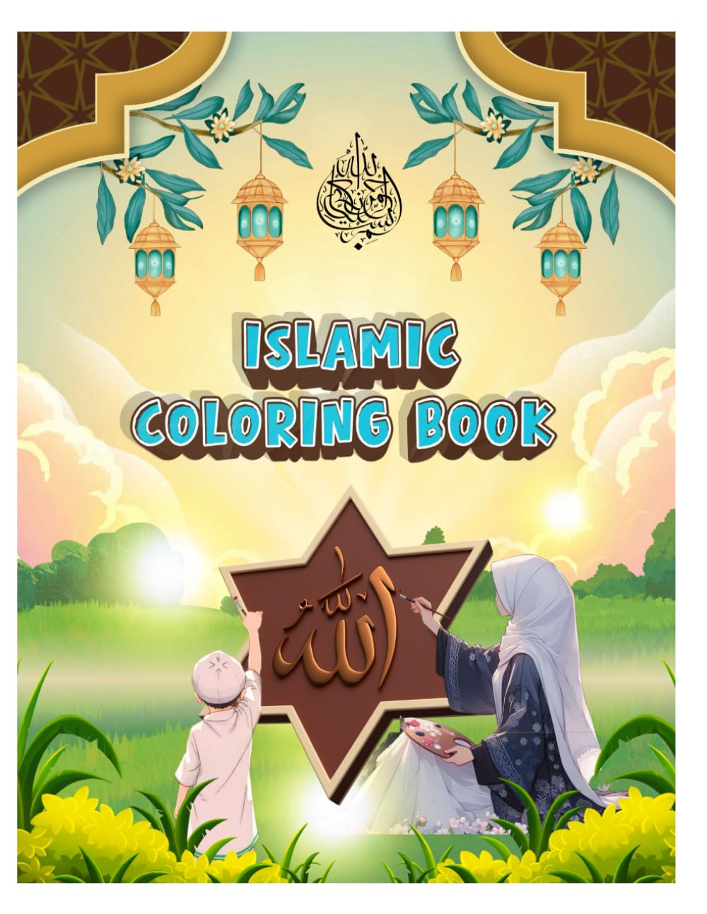 Islamic Coloring book for kids: Arabic alphabets