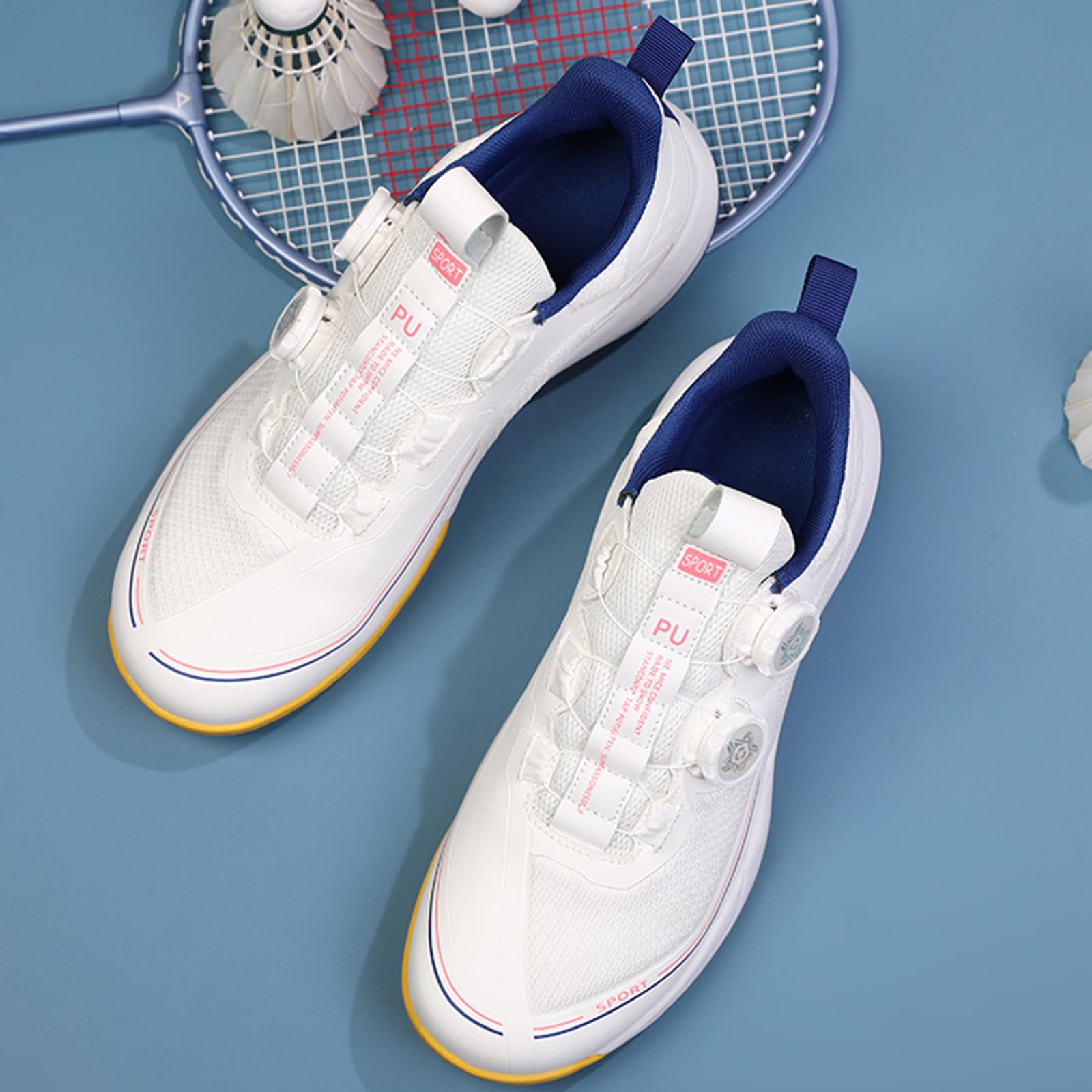 Zapatillas de bádminton/tenis de mesa con tecnología sin costuras, diseño unisex ligero, placa de carbono TPU y suela MD antideslizante, versátil