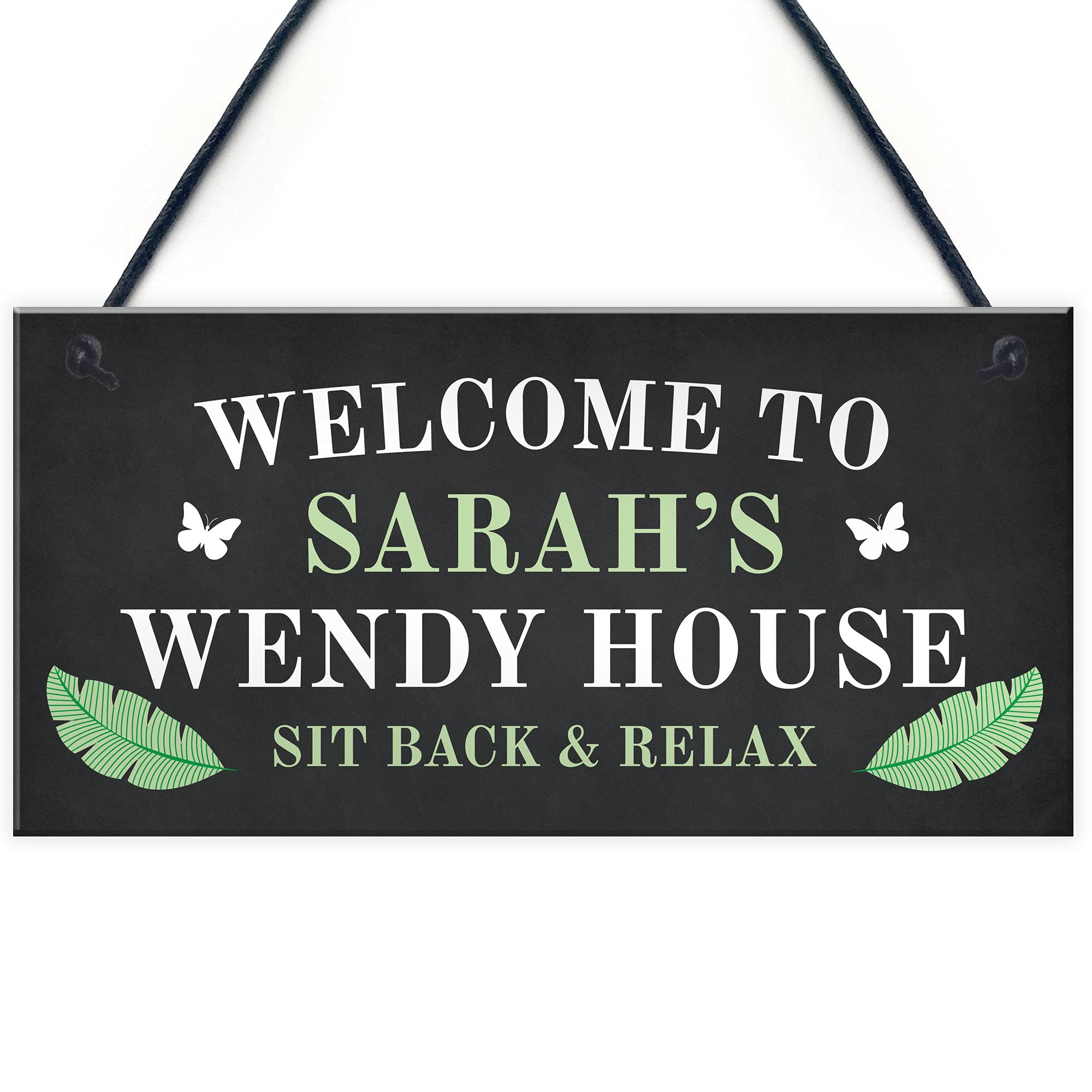 Red Ocean Personalised Wendy House Welcome Sign Summer House Garden Shed Hanging Home Signs