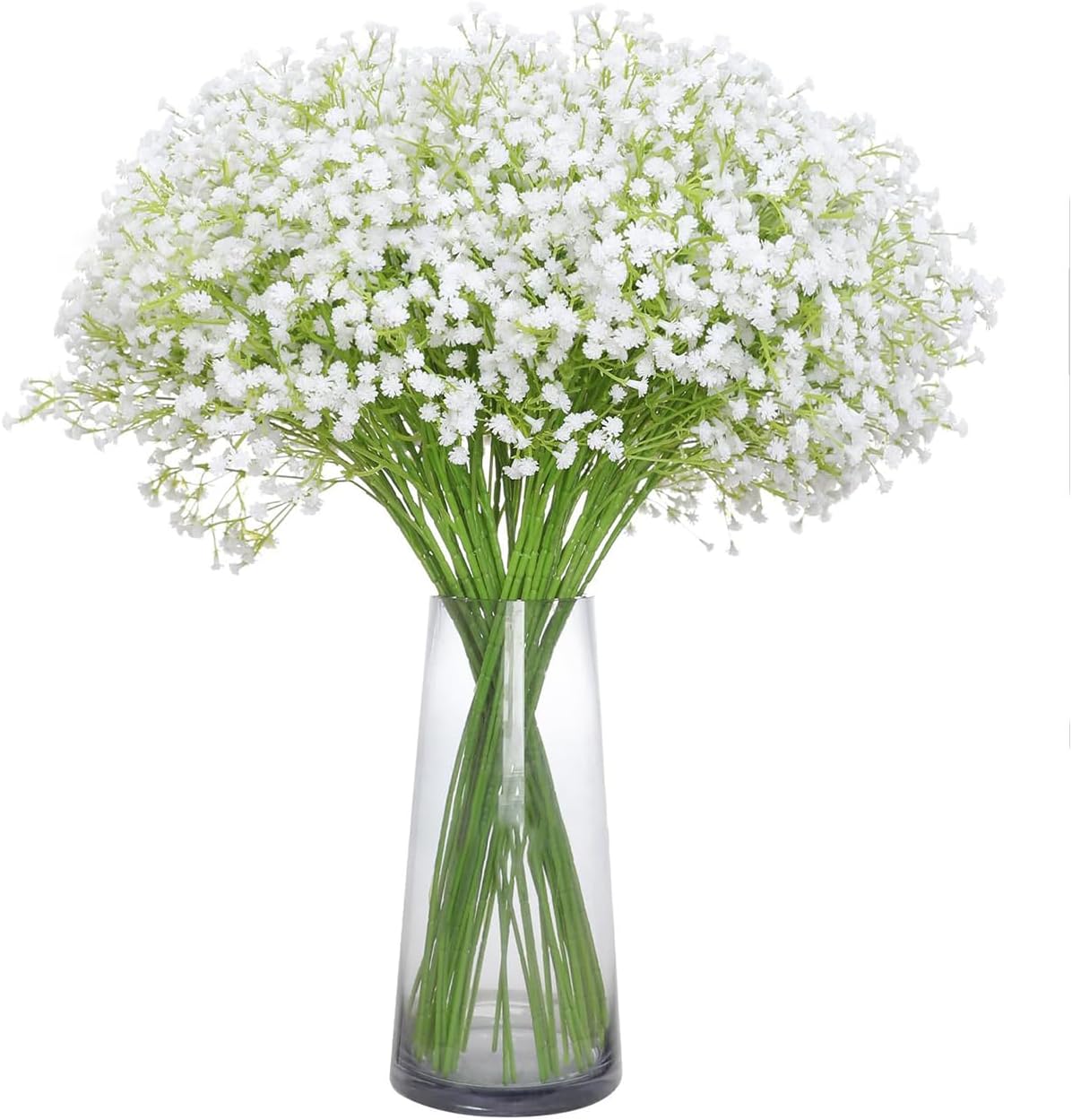 36 Pcs Artificial Baby's Breath Flowers,Realistic Simulated Flowers, Bouquets 21 inches Tall, Arranged in a White Silk Bouquet. Delicate and Petite,Home décor, and Floral Arrangements.