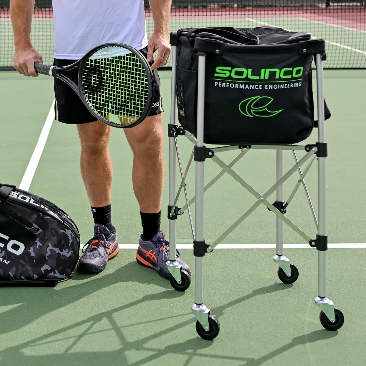 Solinco Lightweight 180-Ball Tennis Cart with Heavy Duty Ball Bag