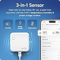Vista 3 de Monitor de Temperatura Celular Necto - Sistema de Monitoreo de Temperatura de Seguridad para Mascotas de RV. Sensor Remoto de Corte de Energía