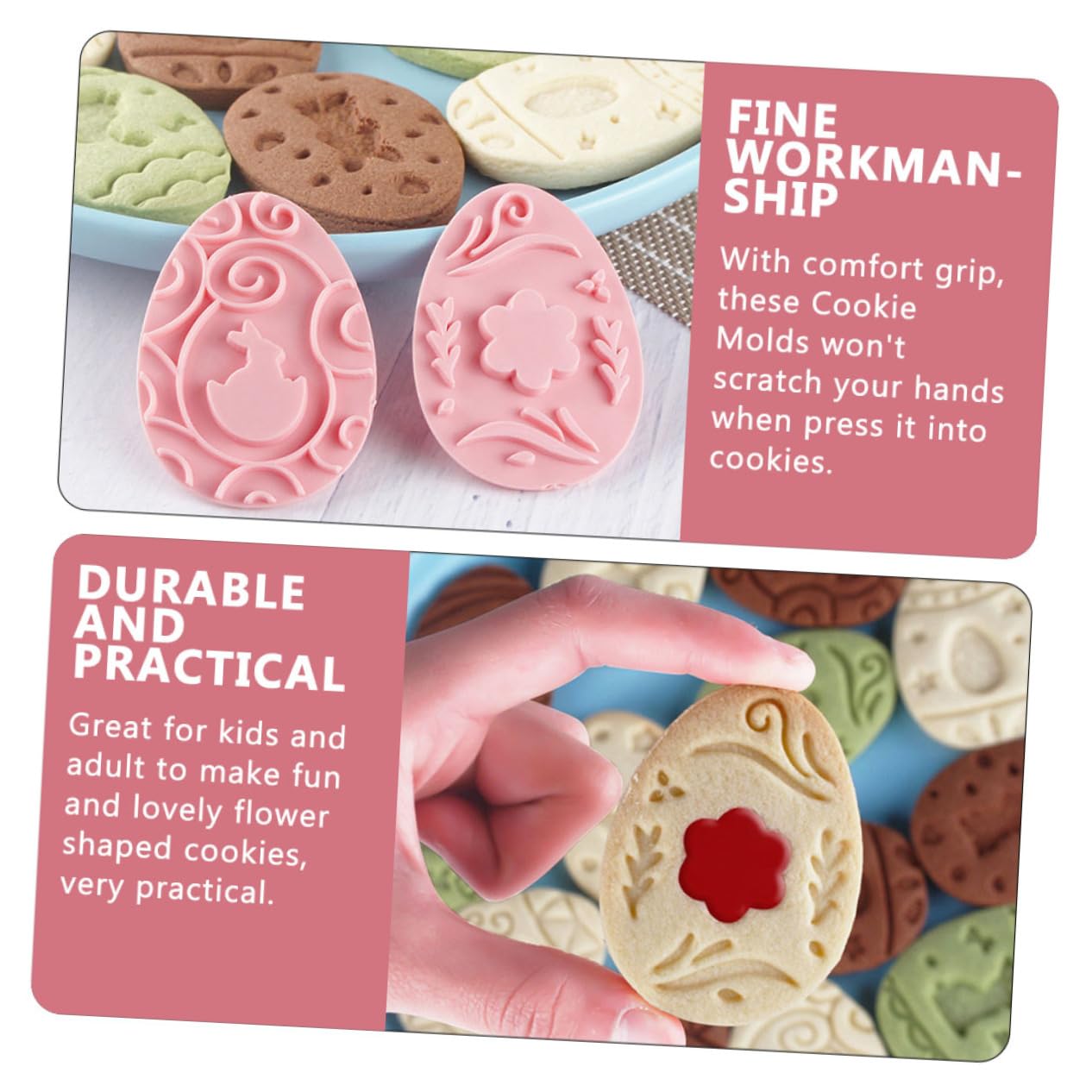 PRETYZOOM 45stücke Teiliges Wiederverwendbare -keksausstecher Plätzchen-stempel Für Kreative Backideen Sicheres Material Für Erwachsene Für -ostergebäck